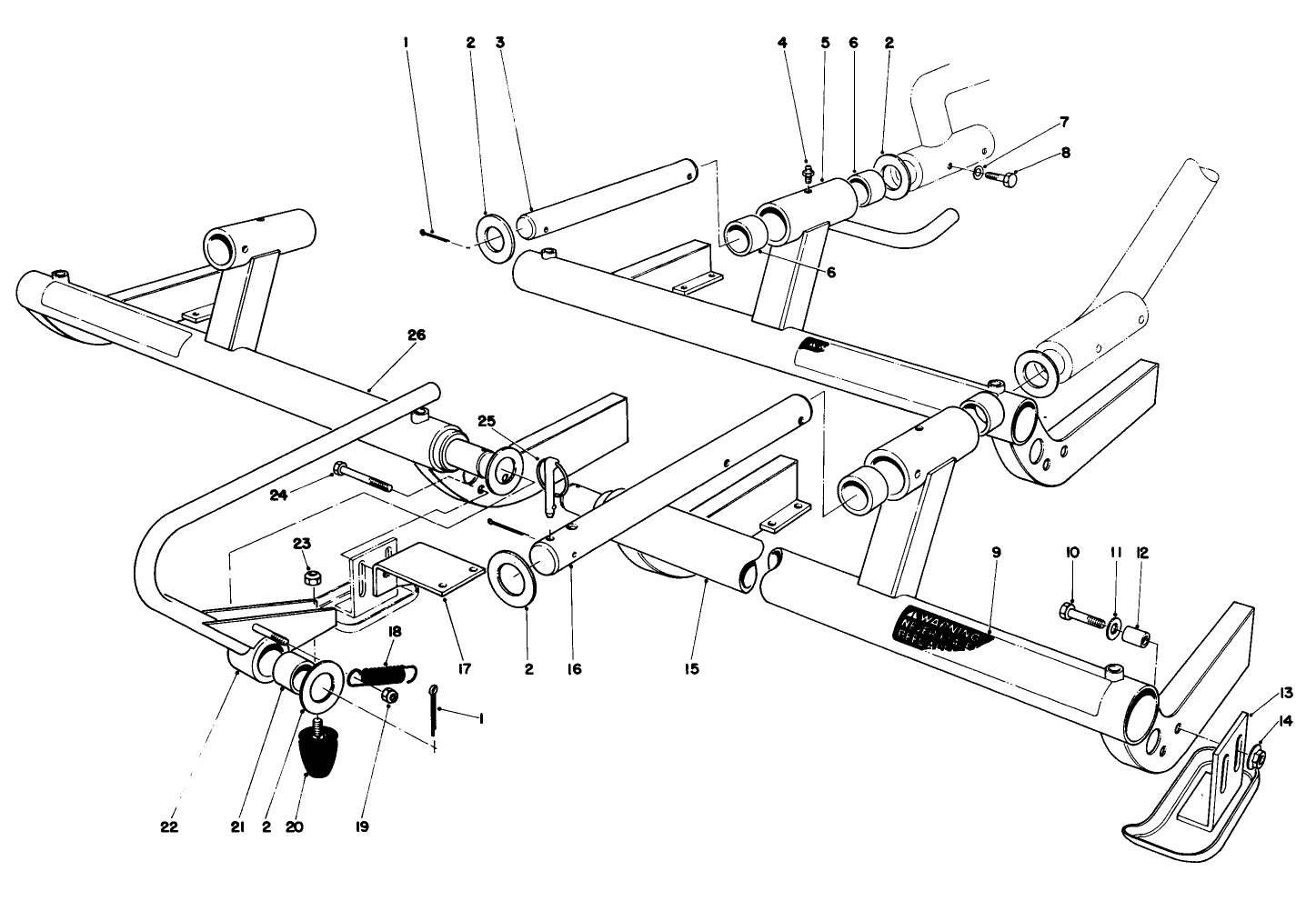 Carrier Frame And Extension Rod Assembly