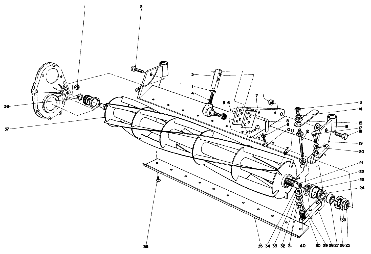 Reel And Bed Bar Assembly 5 Blade (model 03575)