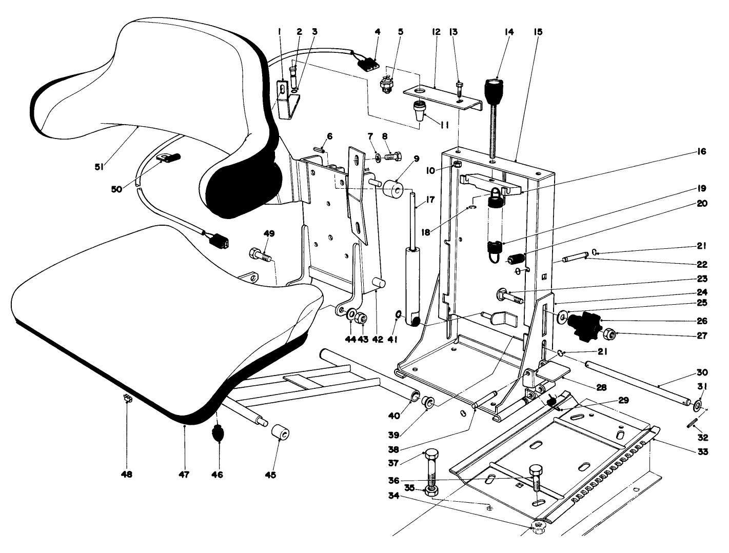 Suspension Seat Kit Model No. 03542 (optional)