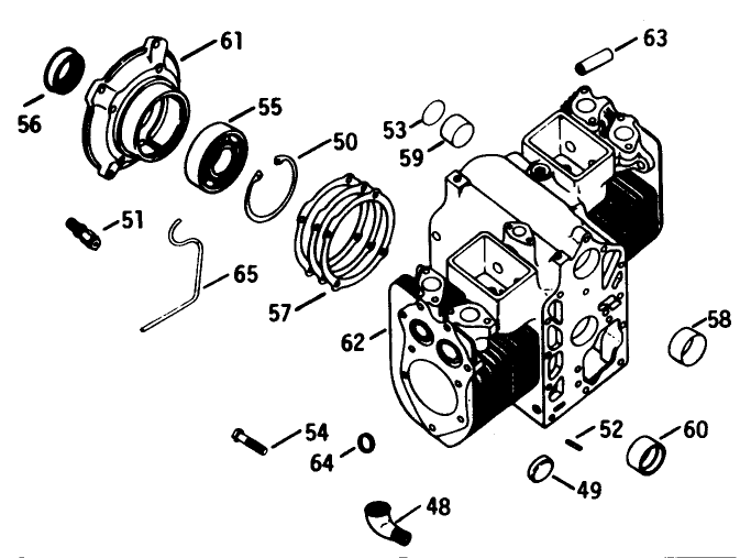 Engine Kohler Model No. K582qs Type No. Pc-36273a-Crankcase Group