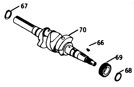 Engine Kohler Model No. K582qs Type No. Pc-36273a-Crankshaft Group