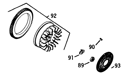 Engine Kohler Model No. K582qs Type No. Pc-36273a-Flywheel Group