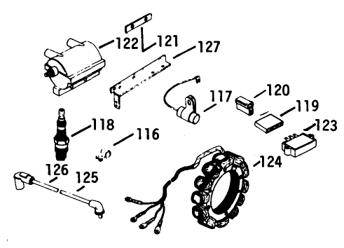 Engine Kohler Model No. K582qs Type No. Pc-36273a-Ignition Group