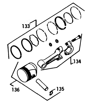Engine Kohler Model No. K582qs Type No. Pc-36273a-Piston & Rod Group