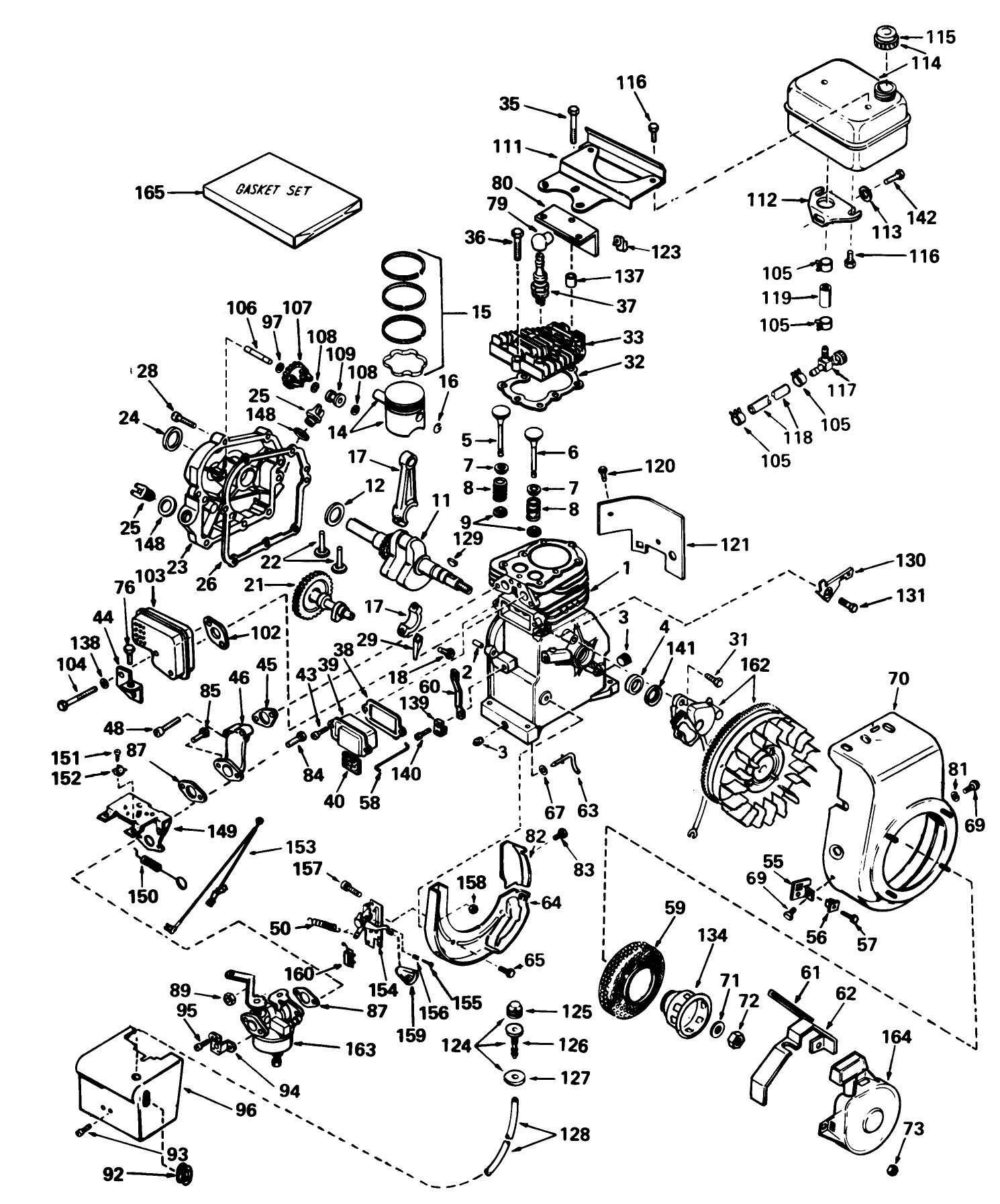 Engine Tecumseh Model Hs40-55513e