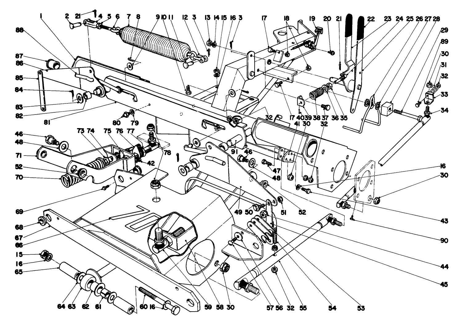 Main Frame And Counterbalance Assembly