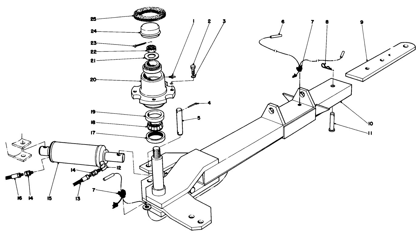 Drawbar & Hydraulic Cylinder Assembly