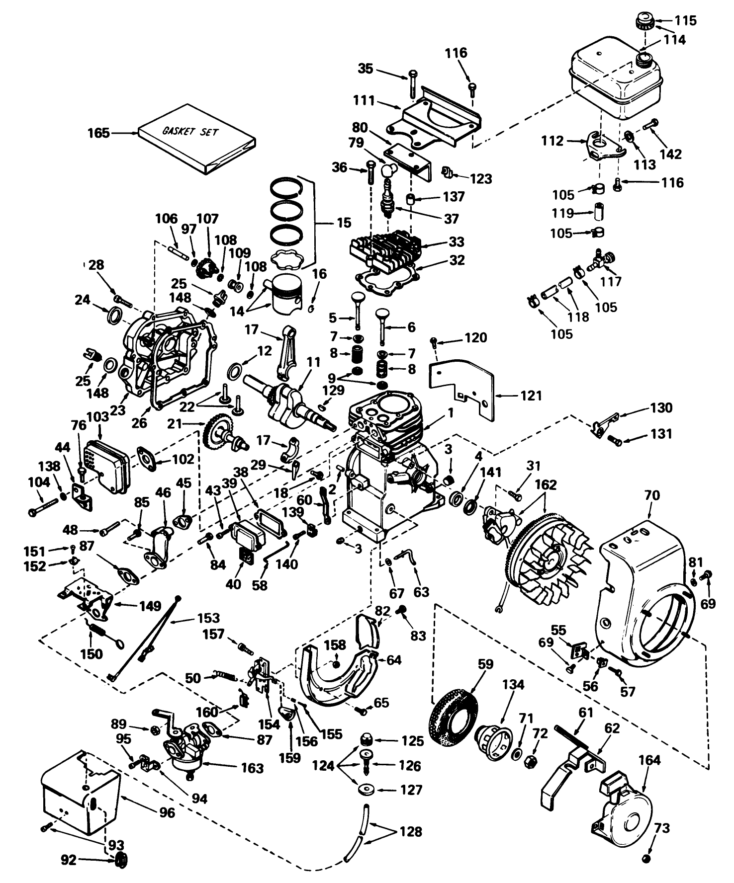Engine Tecumseh Model Hs40-55513e