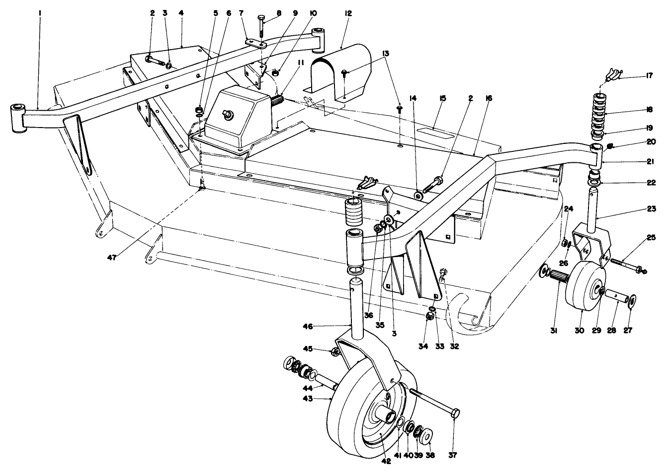 Cutting Unit Castor Wheel & Gear Box Assembly