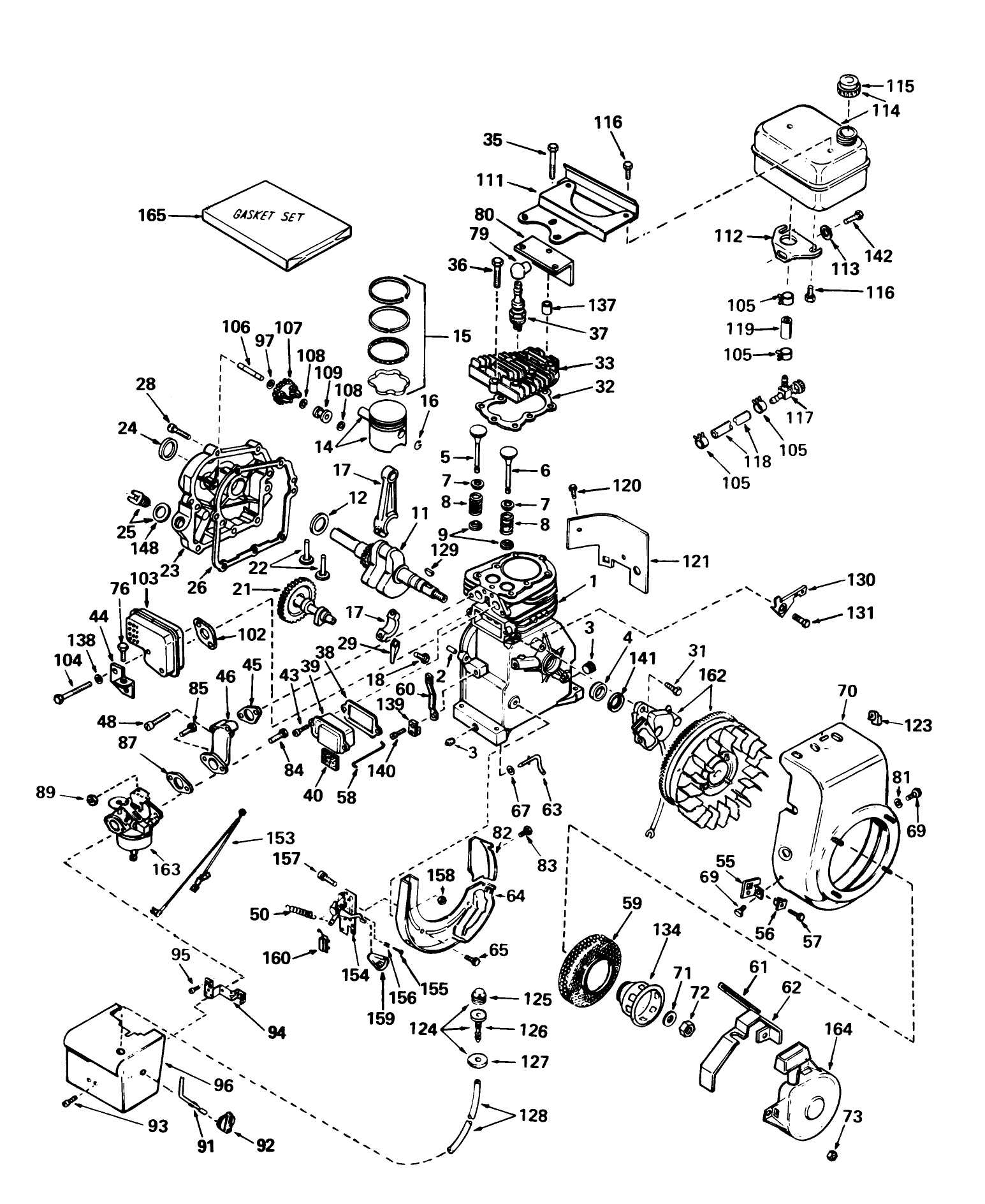 Engine Tecumseh Model Hs40-55513f