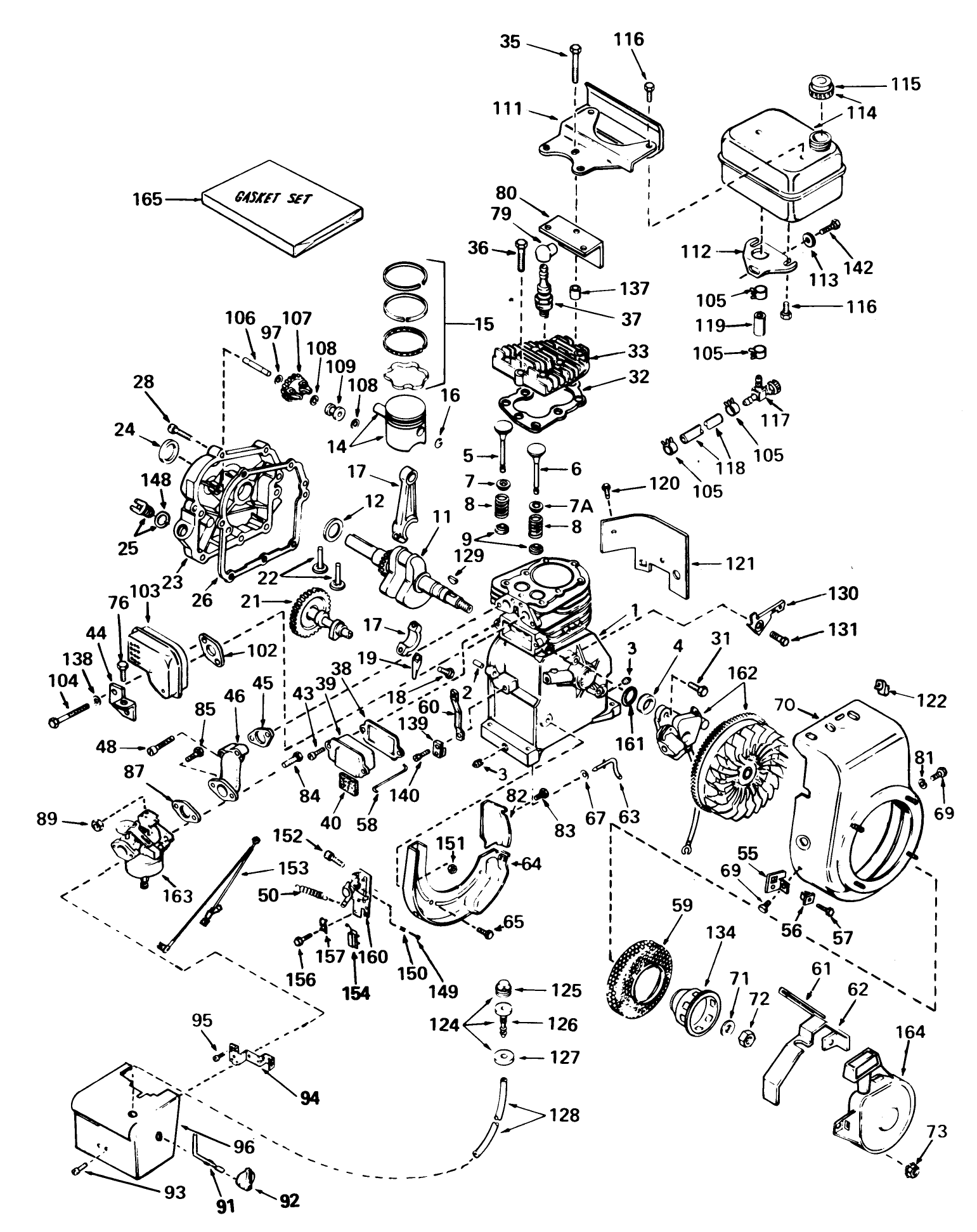 Engine, Tecumseh Model No. Hs50-67074c