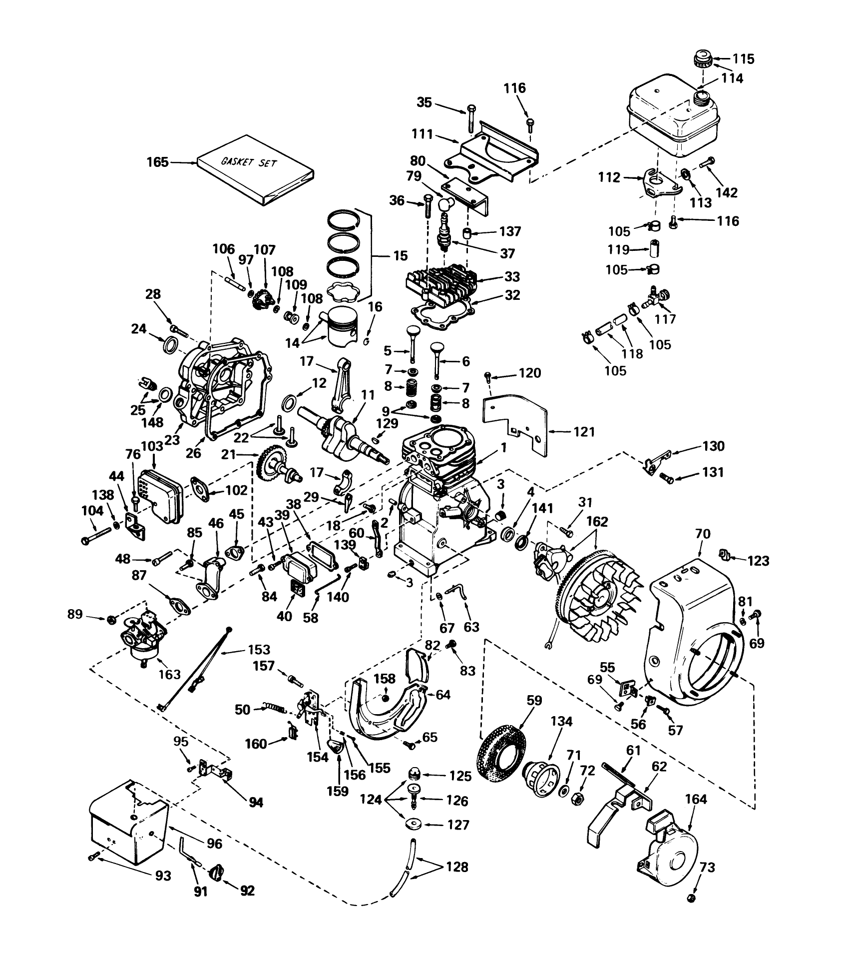Engine Tecumseh Model Hs40-55513f