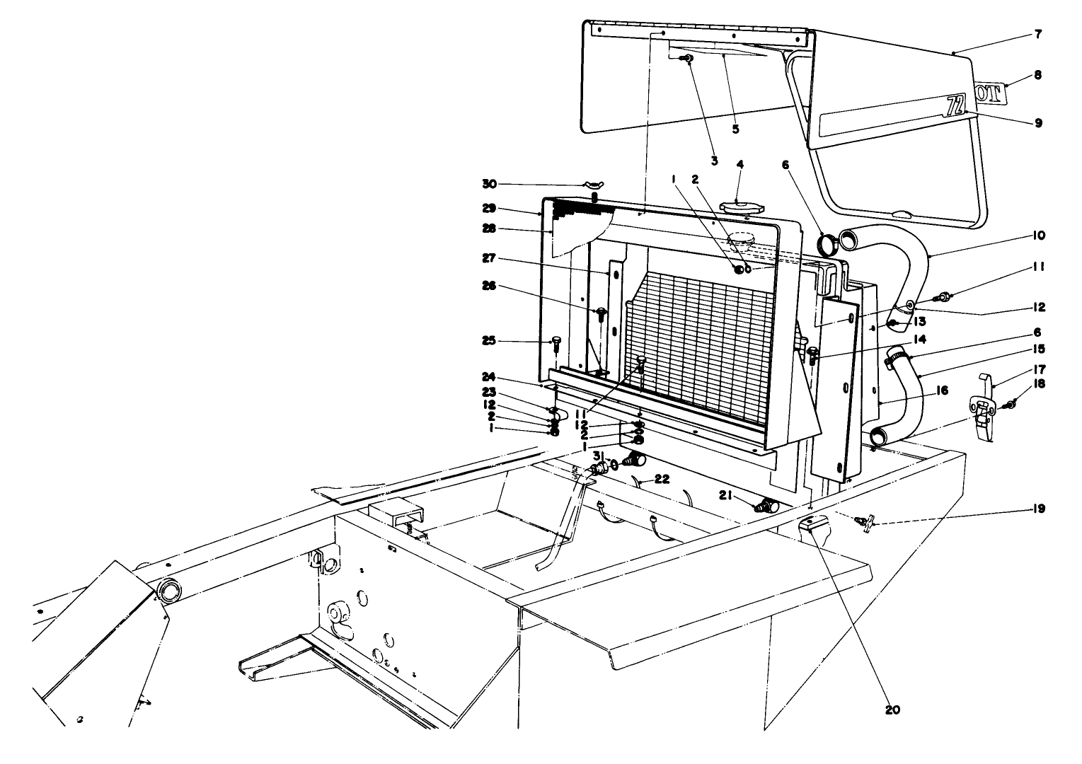 Radiator & Hood Assembly