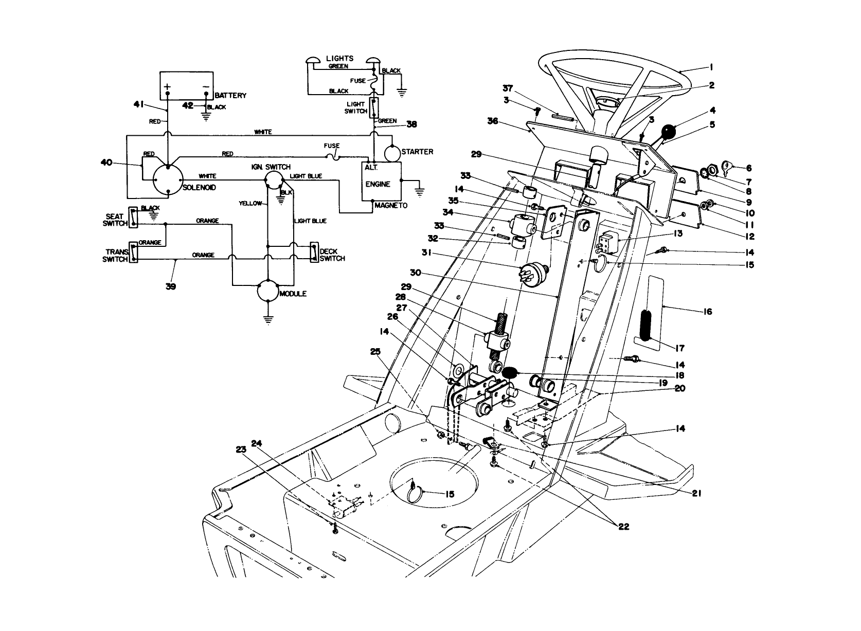 Steering Wheel & Dash Assembly