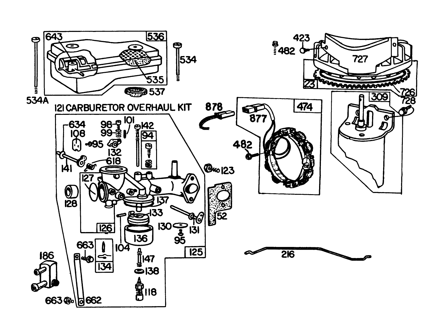 Engine Briggs & Stratton Model 252707-0177-01 (model 57360)