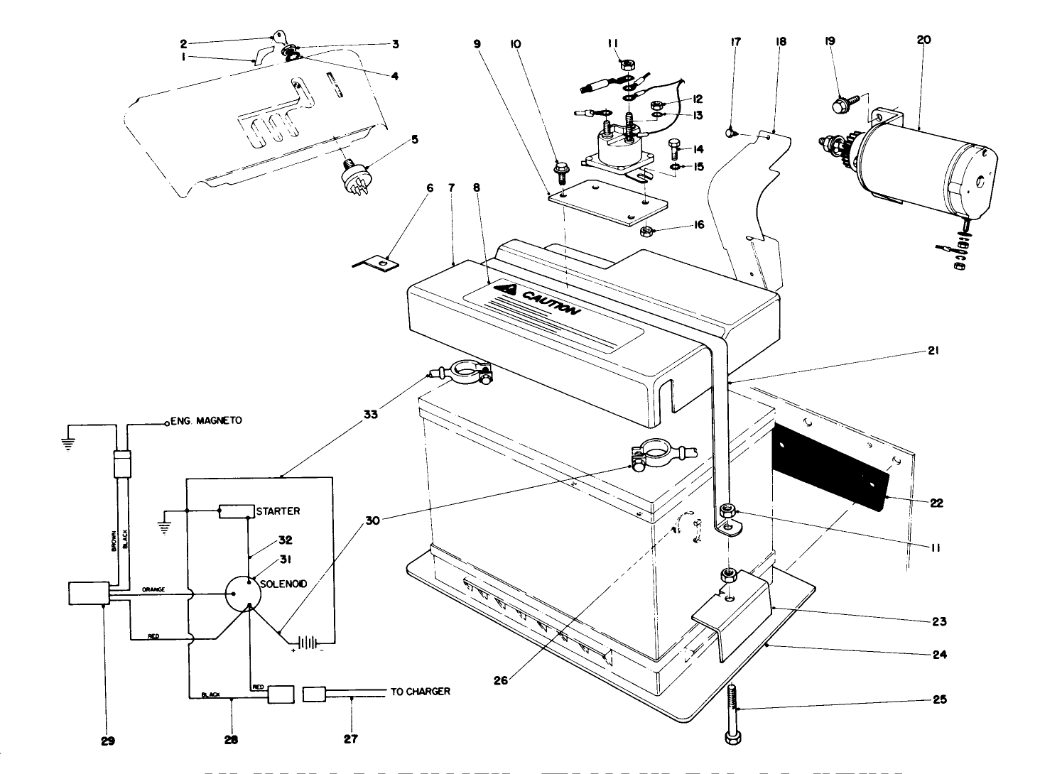 12 Volt Starting Motor Kit 37-4640 (8 & 11 H.p.snowthrower Model 38150 & 38090)