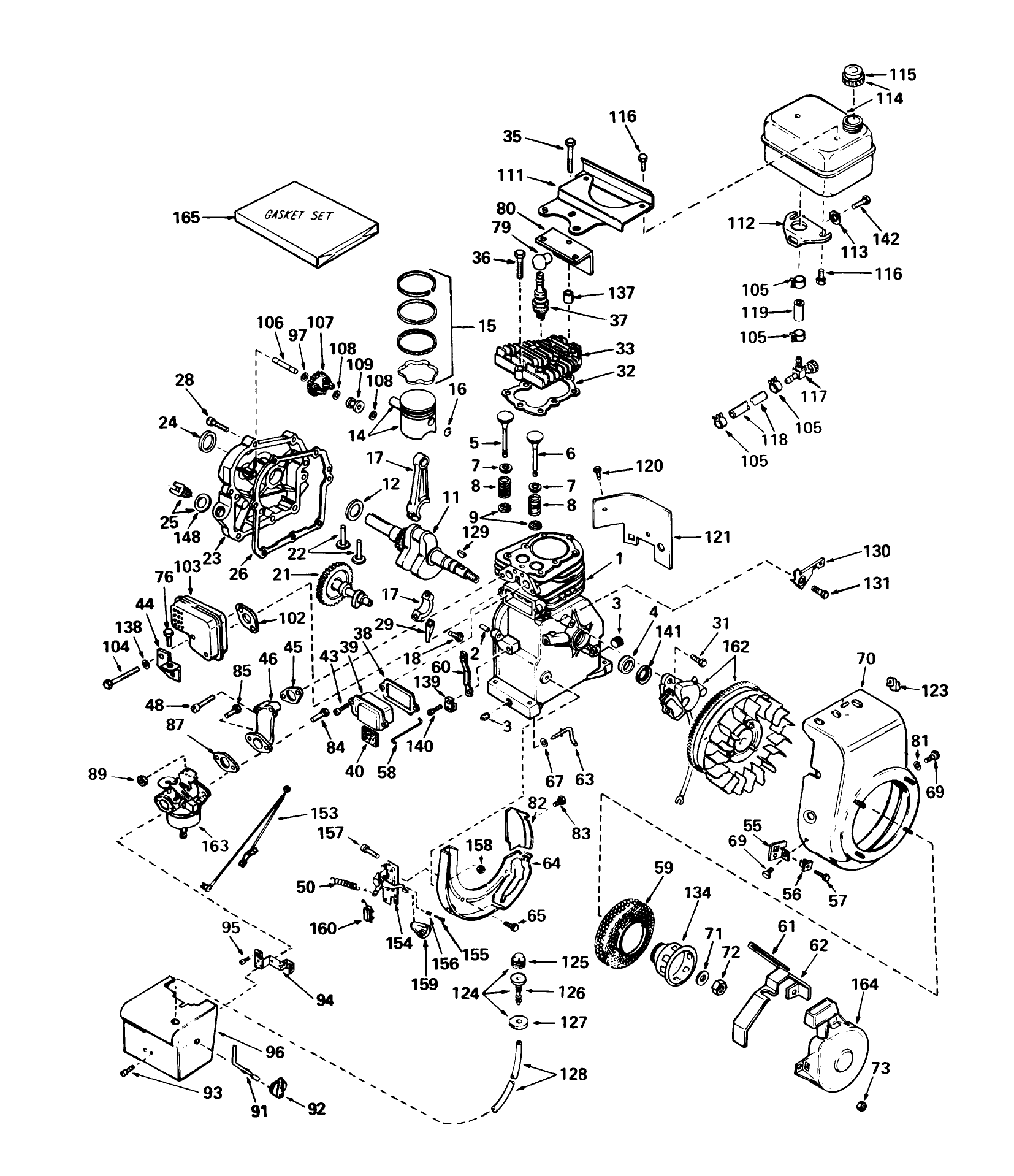 Engine Tecumseh Model Hs40-55513f