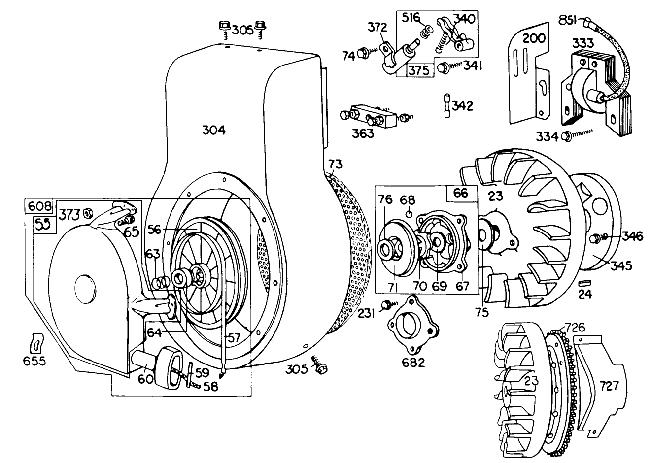 Engine Model No. 190402 Type 0989-01 (8 H.p. Snowthrower Model 3briggs & Stratton