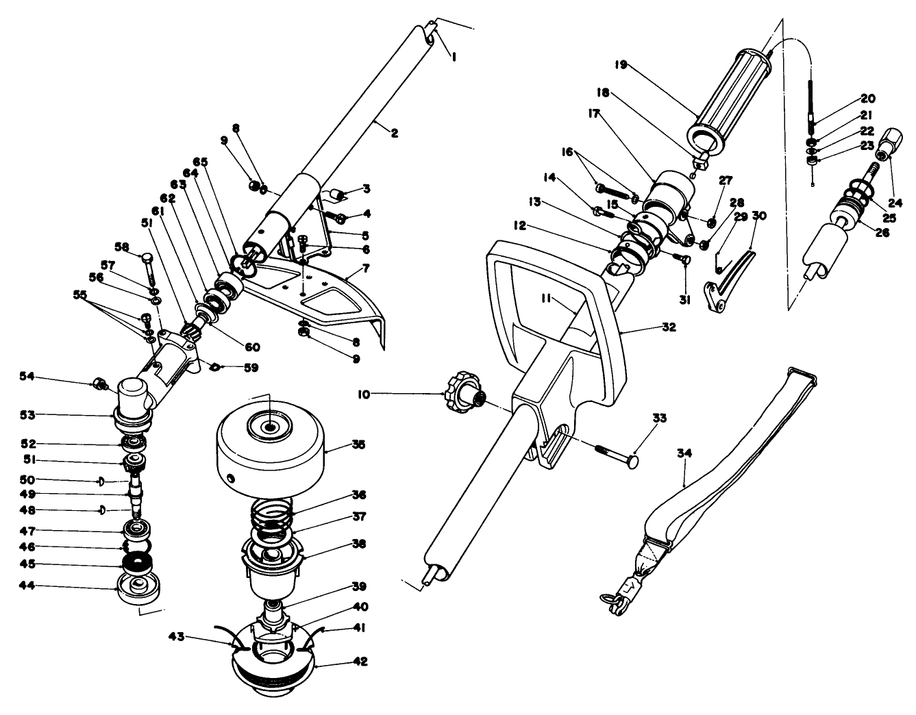 Drive Shaft & Trimmer Head Assembly Model 30900