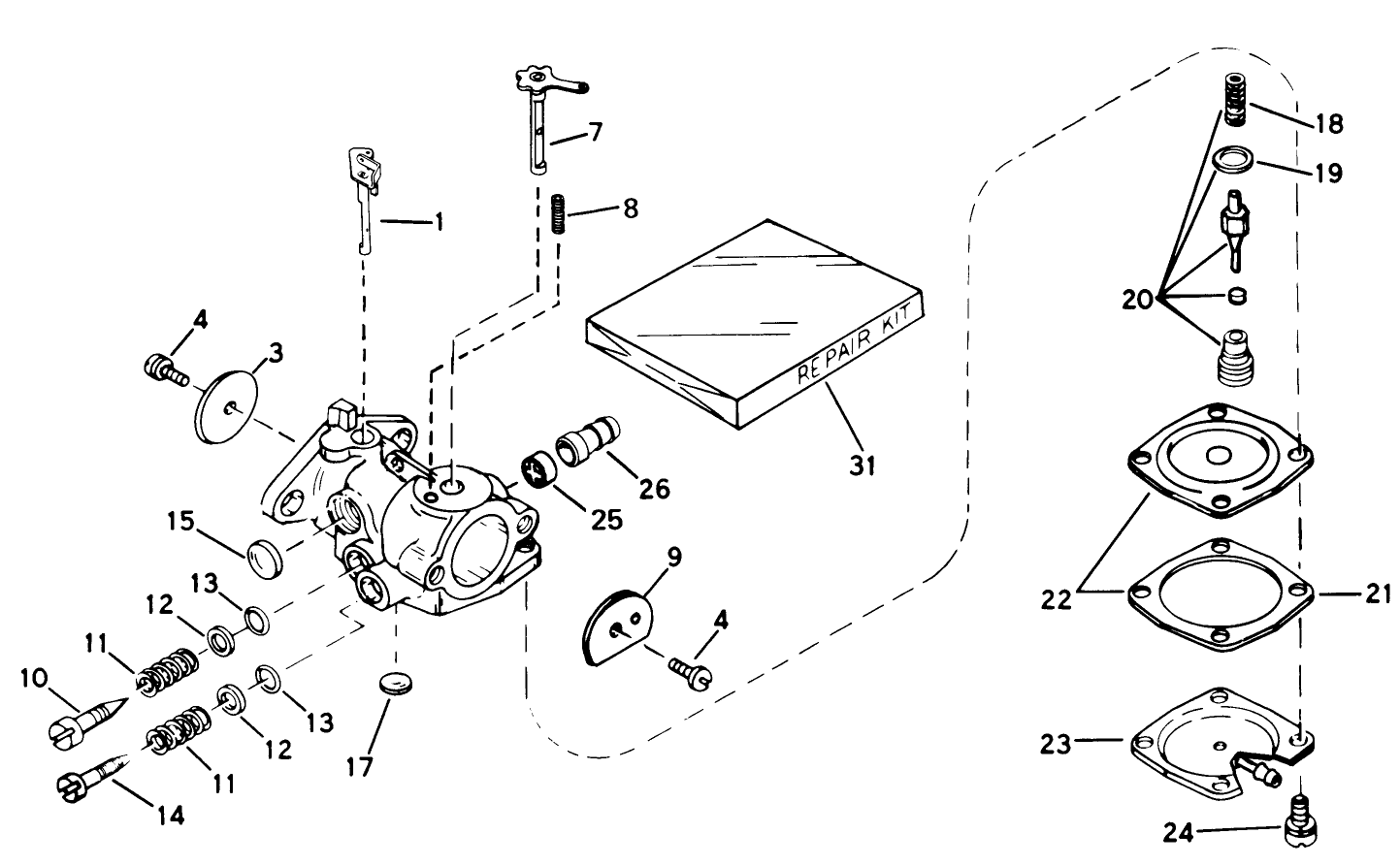 Carburetor No. 632142 Engine Model No. Ah520 Type 1602 Unit Model 38120 & 38130 (used On Units With Serial No. 0500000 & Up)