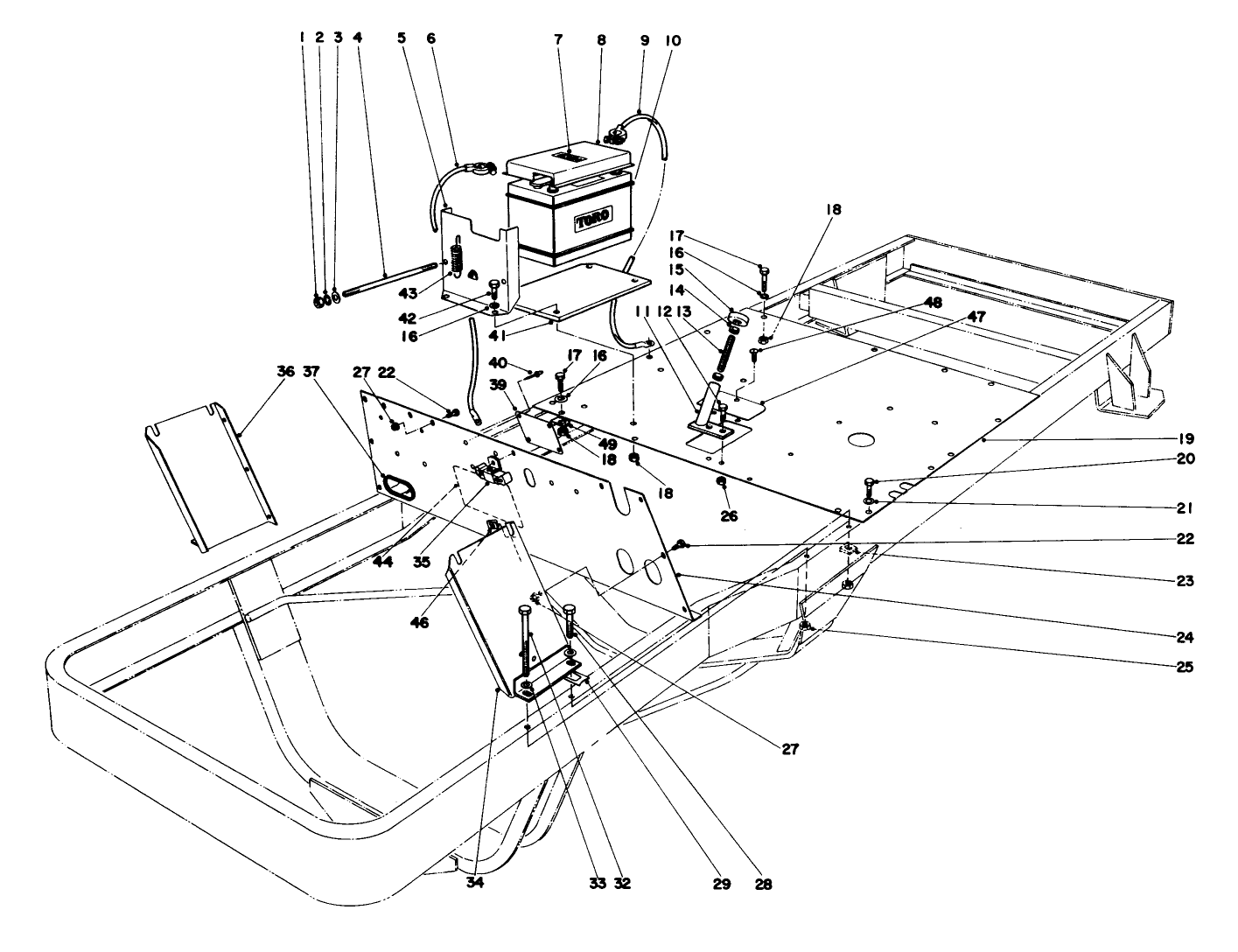 Toe Board And Battery Assembly