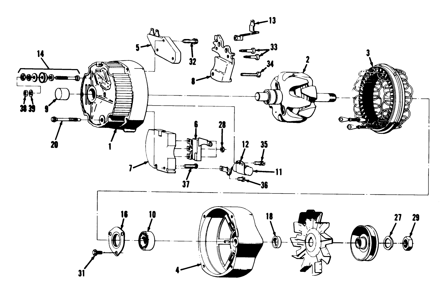 42 Amp. Alternator Assembly No. 39-7370