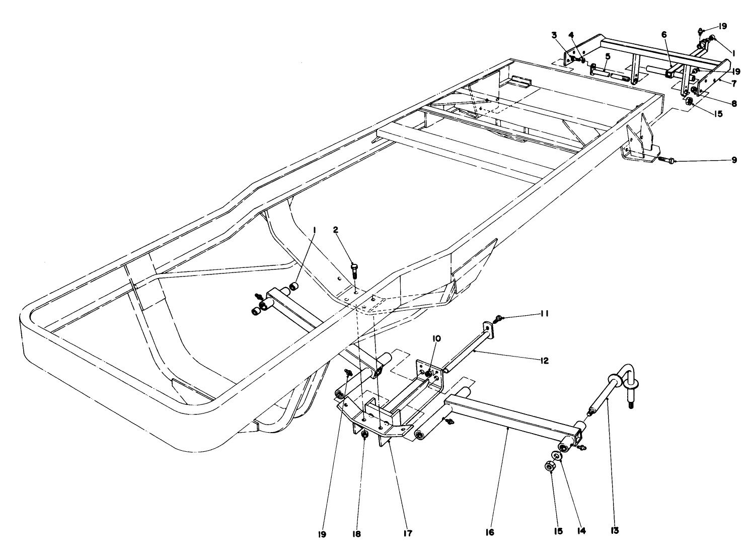 Drawbar Assembly No. 1, 2 And 3 Position Parkmaster 5 Unit