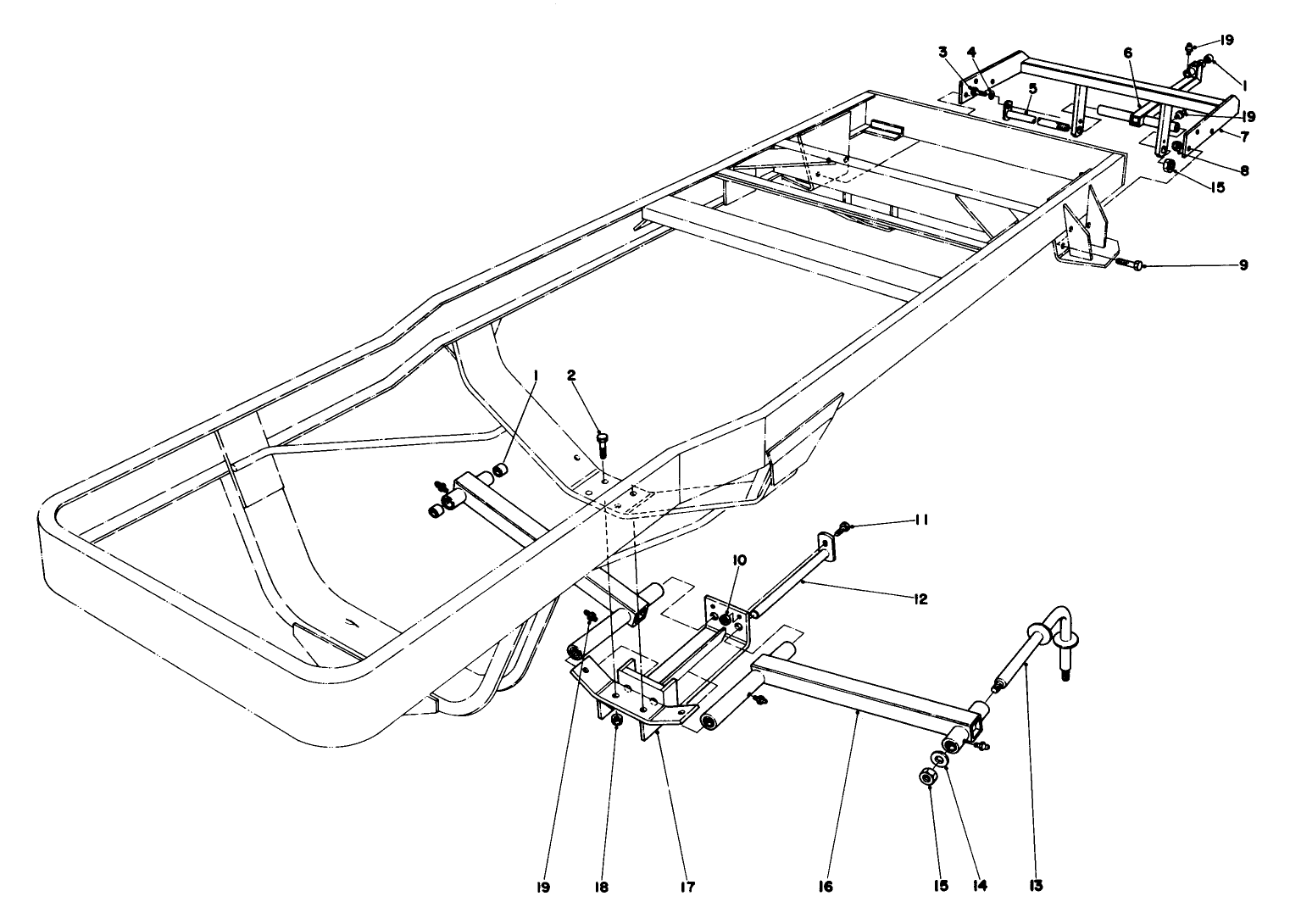 Drawbar Assembly No. 1, 2 & 3 Position-Parkmaster 9 Unit