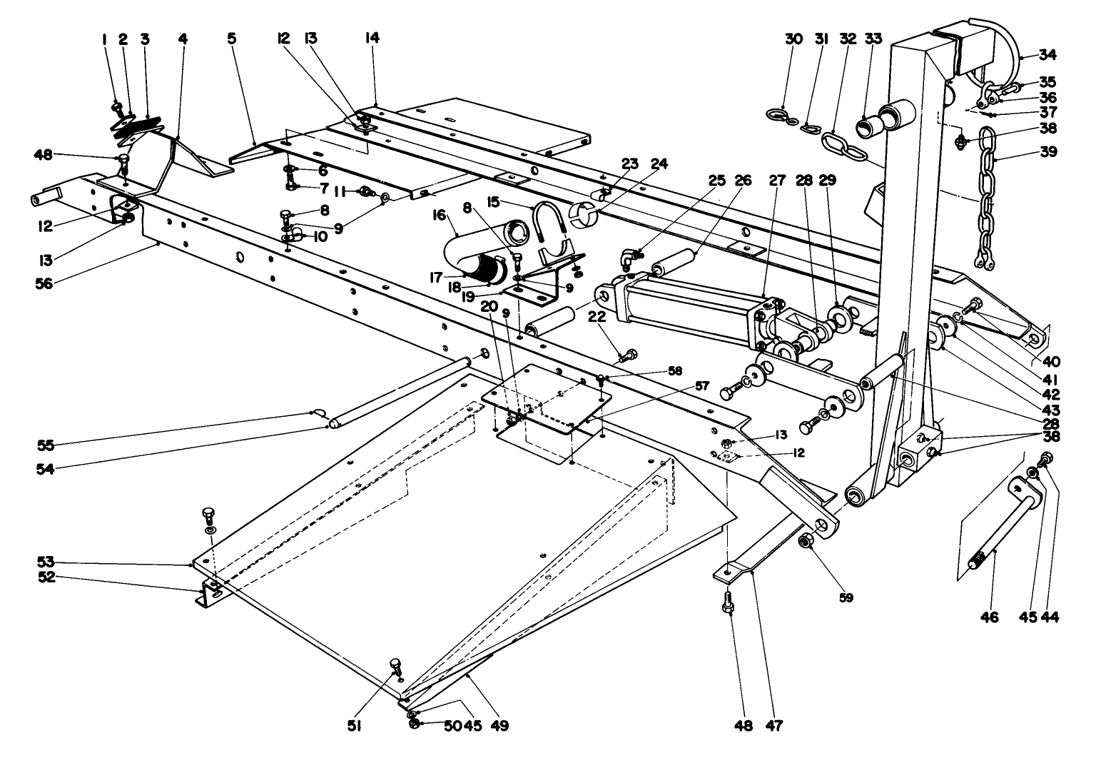 Main Frame Assembly-Front Center Parkmaster 9