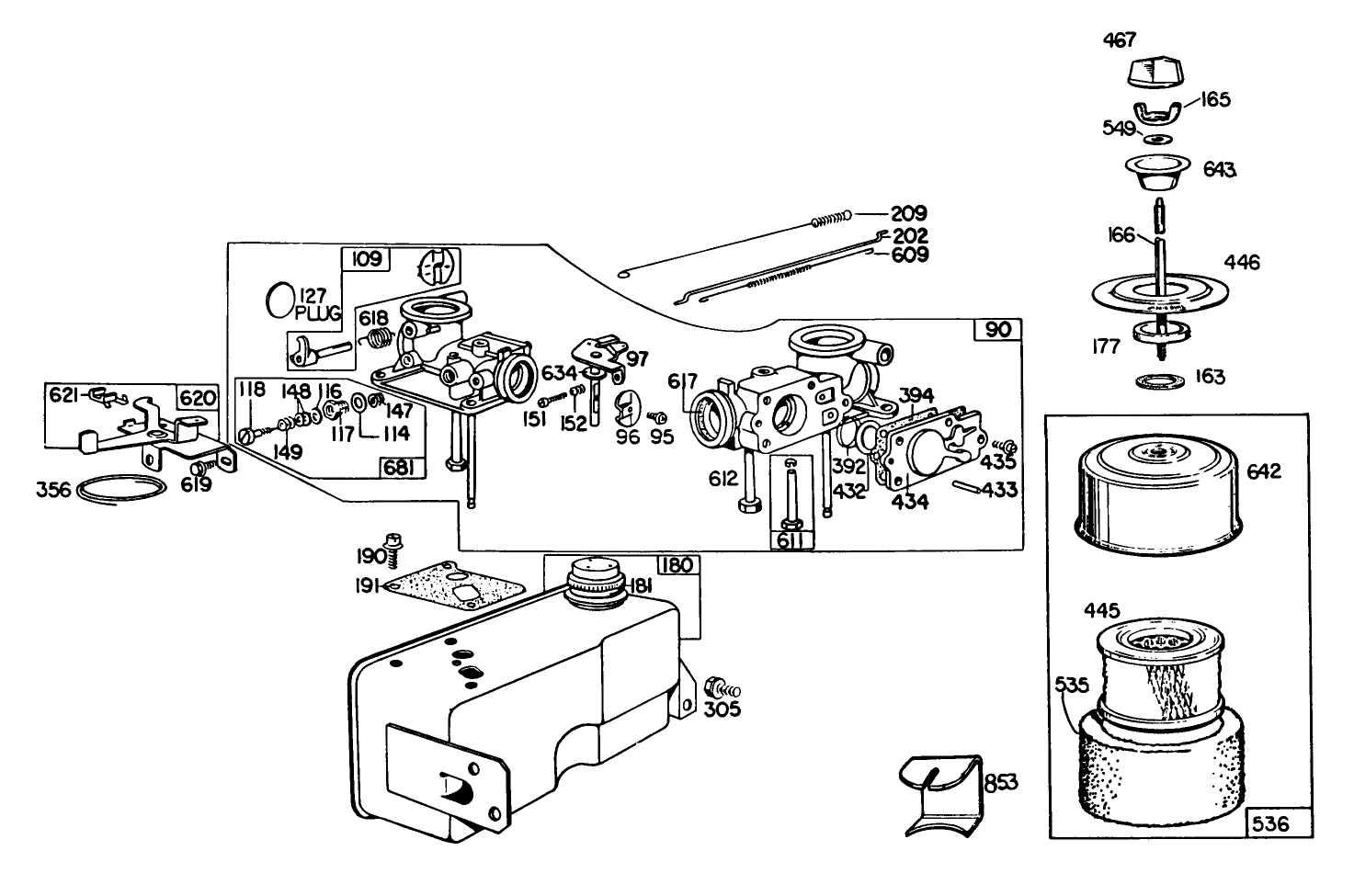 Engine Briggs & Stratton Model 130902-0543-01
