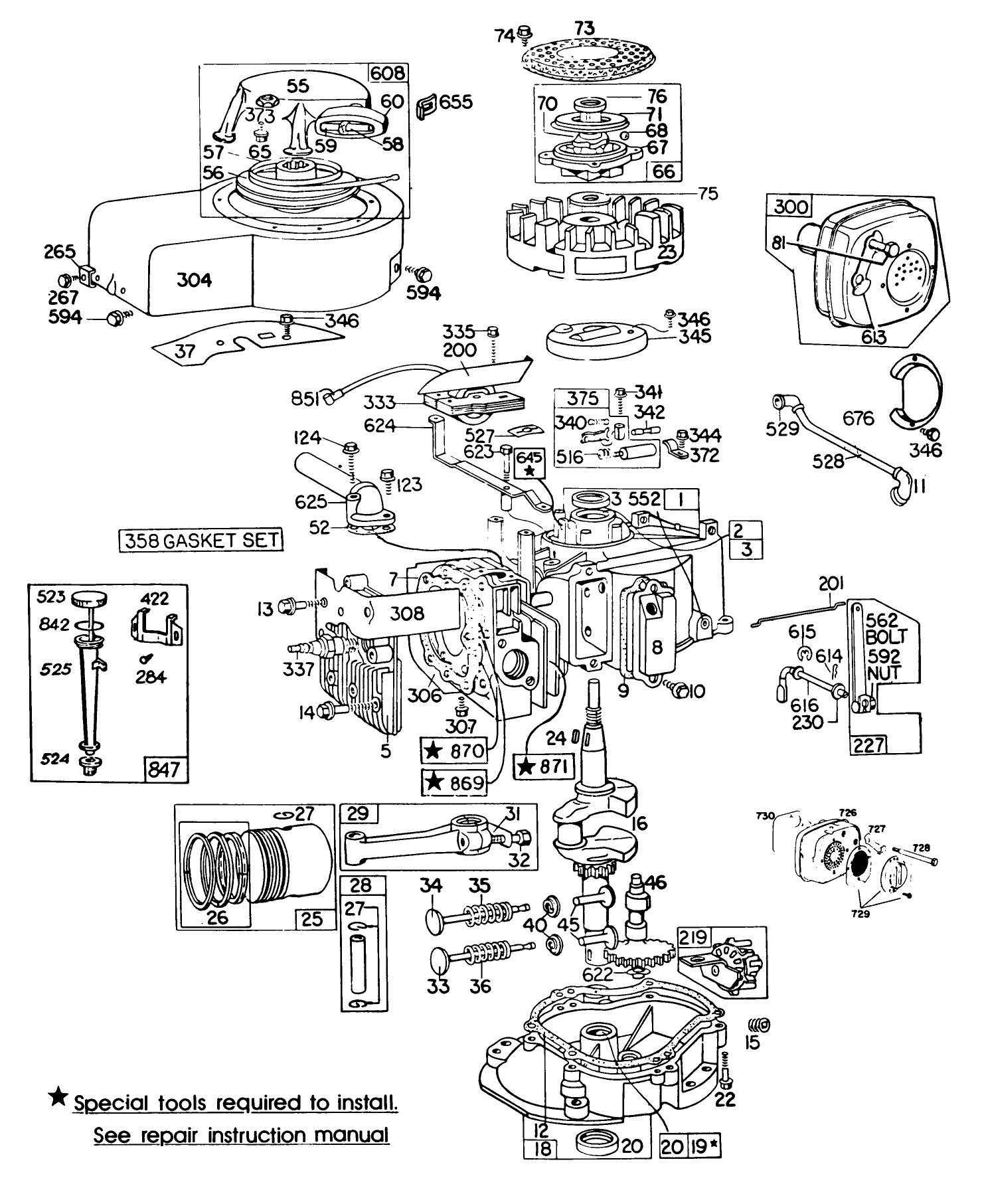 Engine Briggs & Stratton Model 130902-0543-01