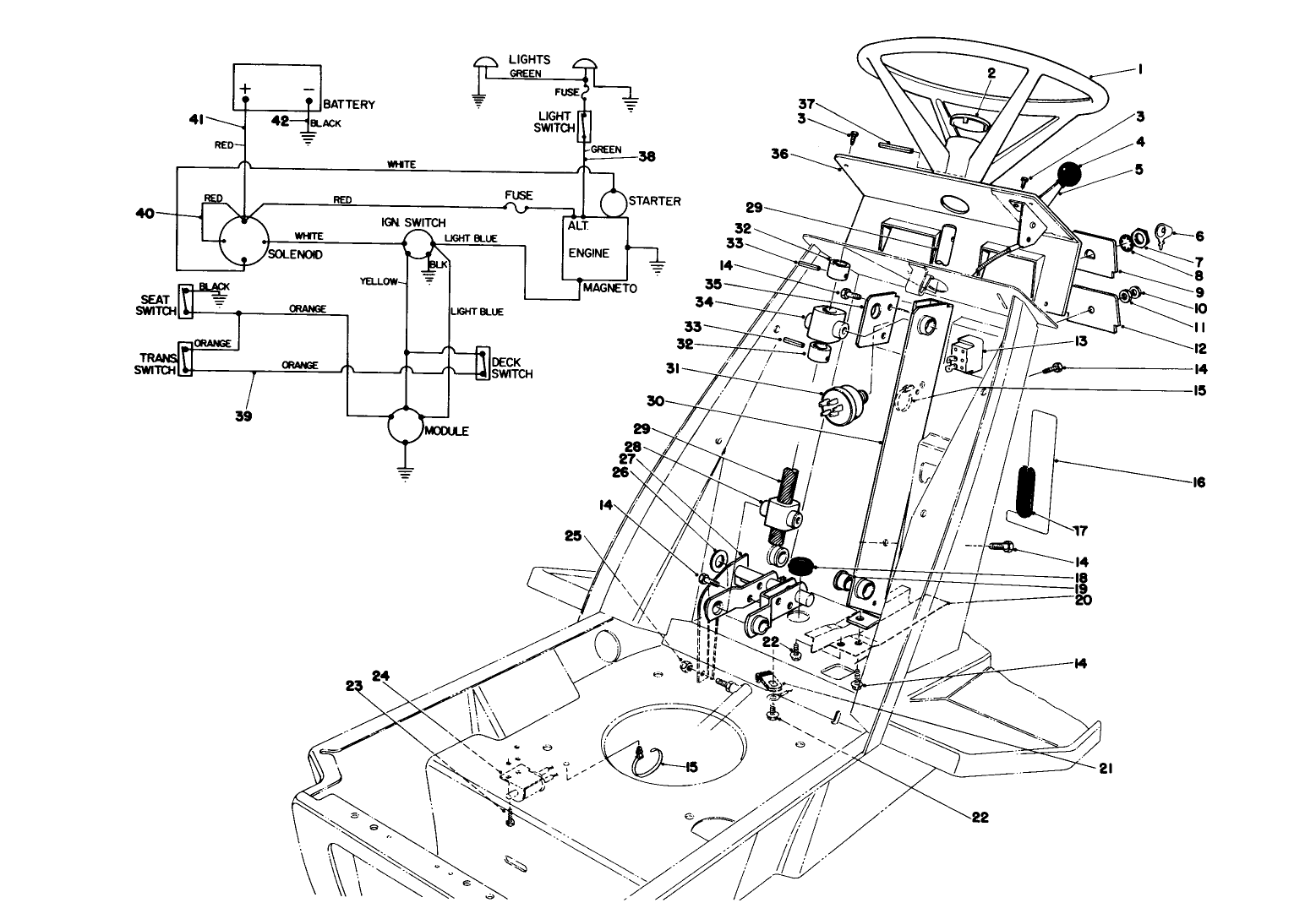 Steering Wheel & Dash Assembly