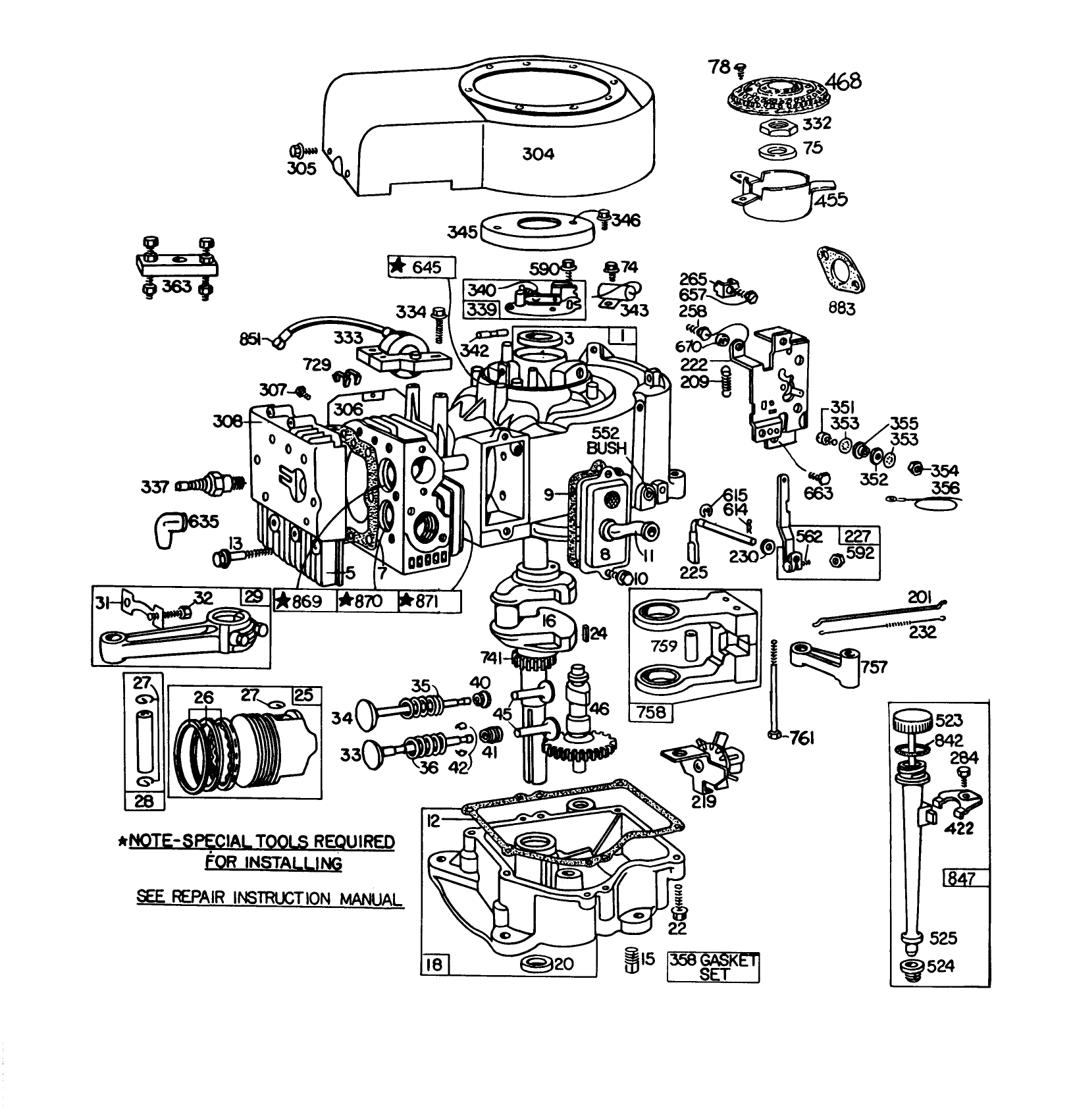 Engine Briggs & Stratton Model 252707-0177-01 (model 57360)