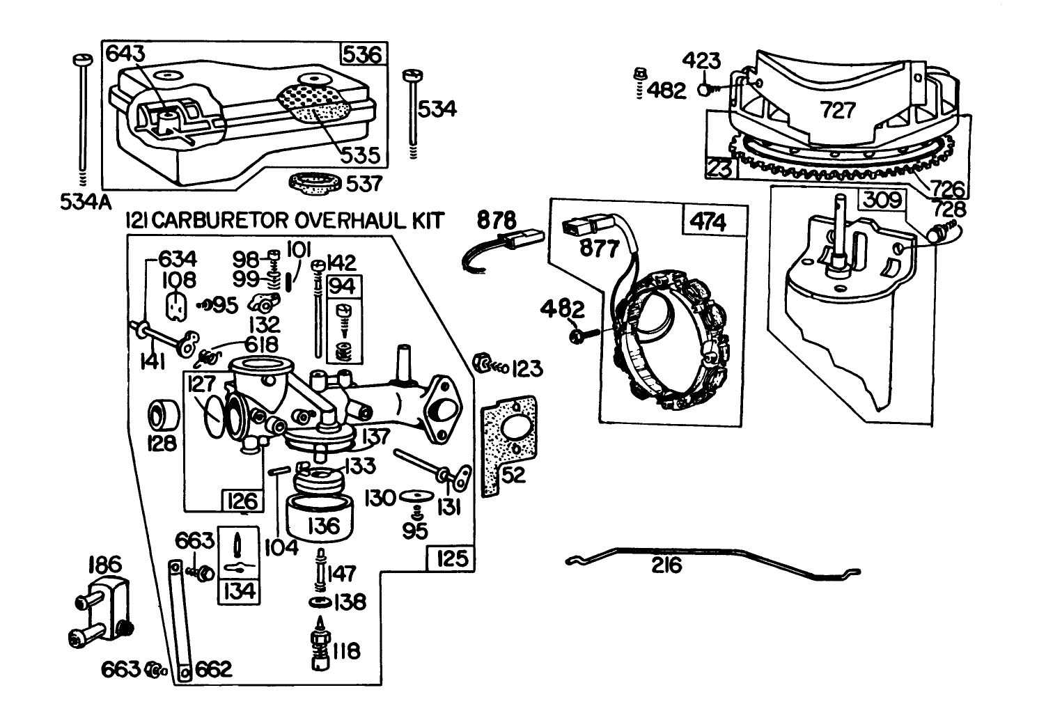 Engine Briggs & Stratton Model 252707-0177-01 (model 57360)