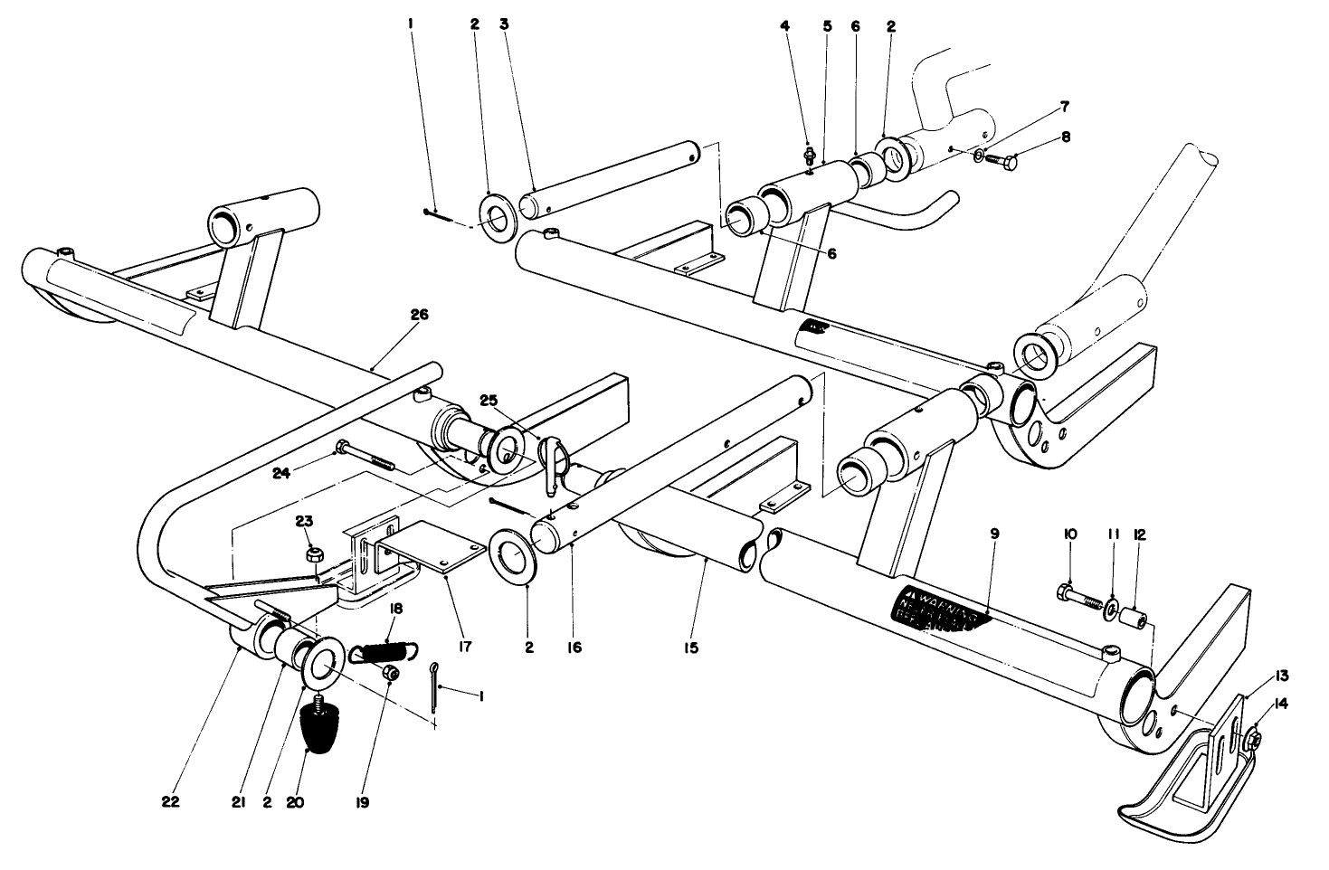 Carrier Frame And Extension Rod Assembly