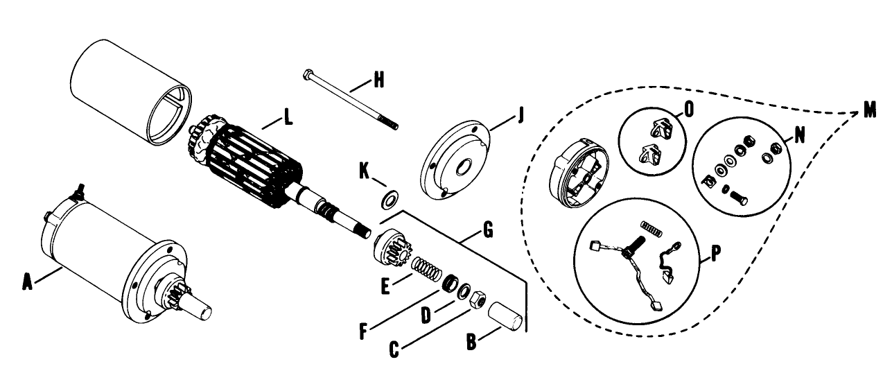 Electric Starter Assembly-Engine Kohler Model No. K582qs Type No. 36273a