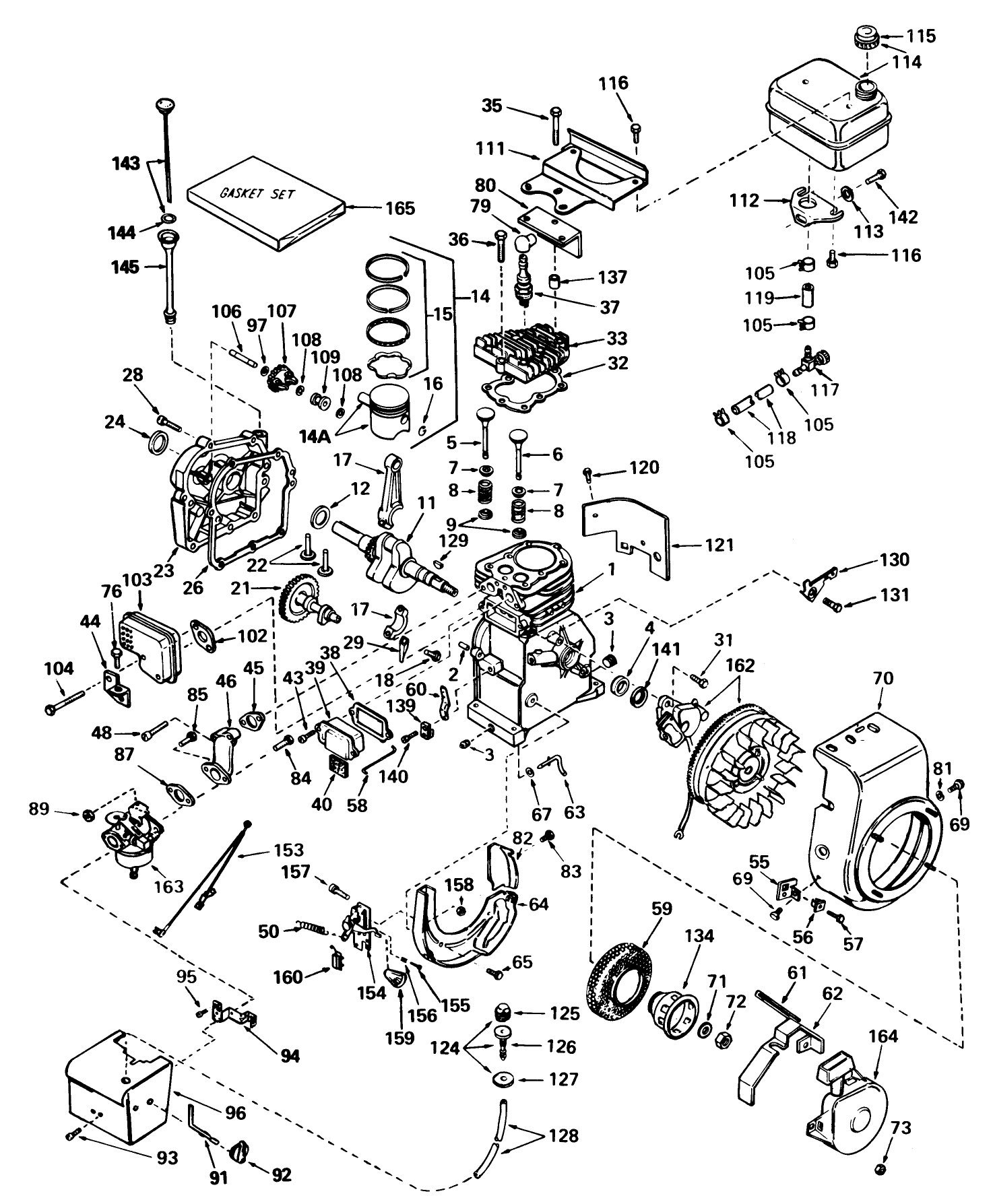 Engine Tecumseh Model Hs40-55513g