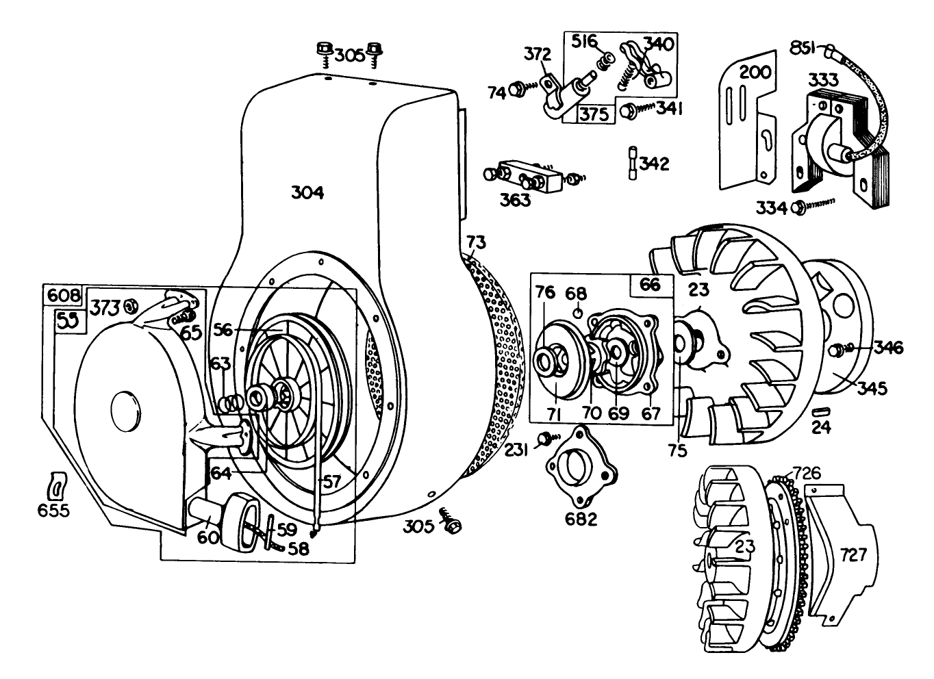 Engine Model No. 190402 Type 0989-01 (model 38155)