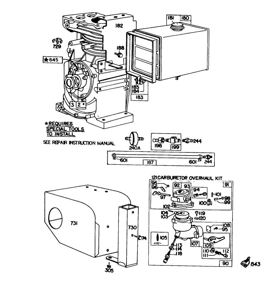 Engine Model No. 190402 Type 0989-01 (model 38155)