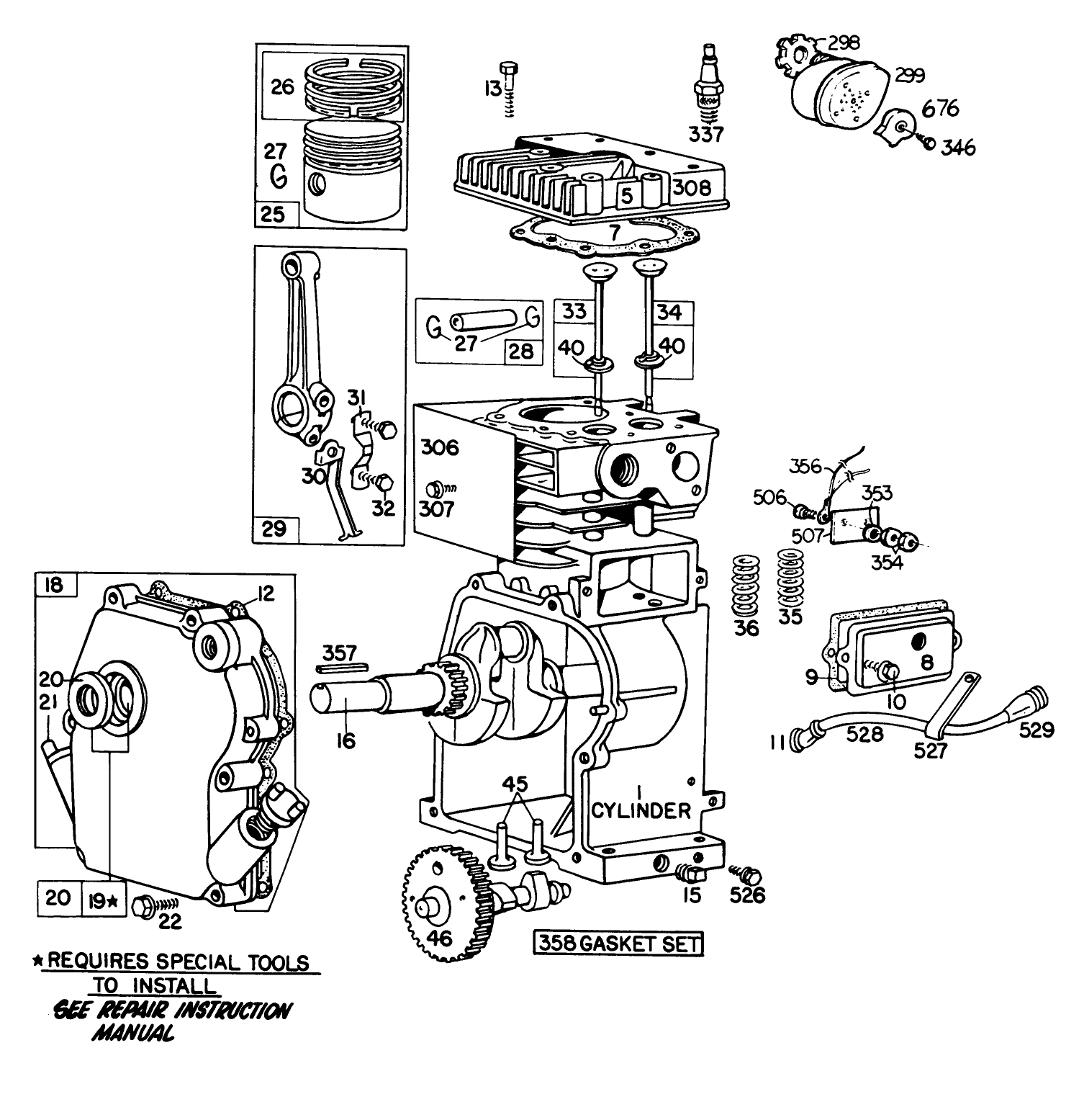 Engine Briggs & Stratton Model 111202-0131-01