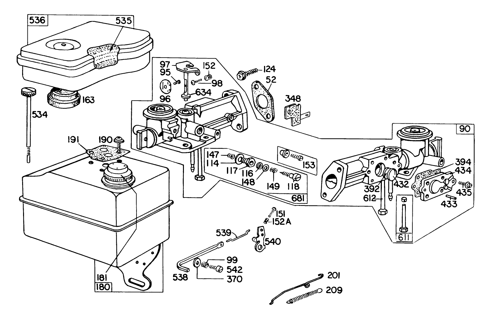 Engine Briggs & Stratton Model 111202-0131-01