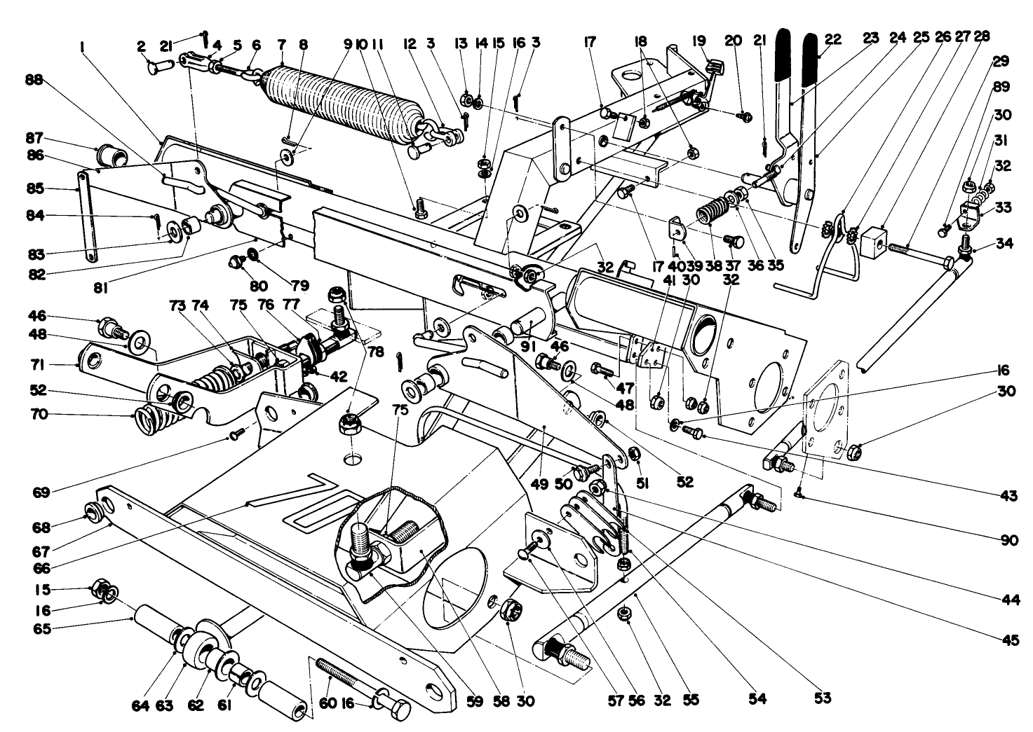 Main Frame And Counterbalance Assembly