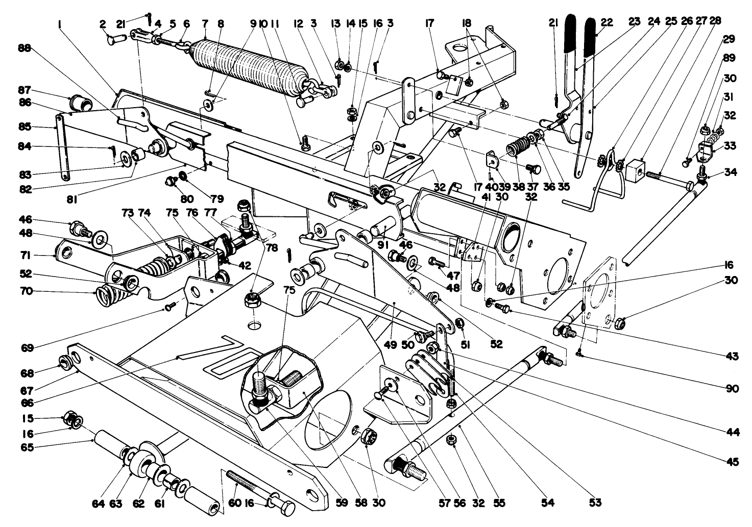 Main Frame And Counterbalance Assembly