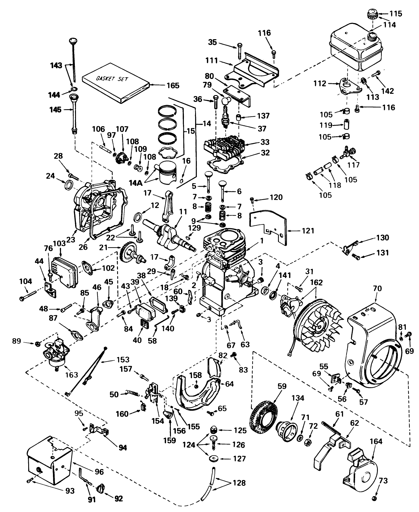 Engine Tecumseh Model Hs40-55513g