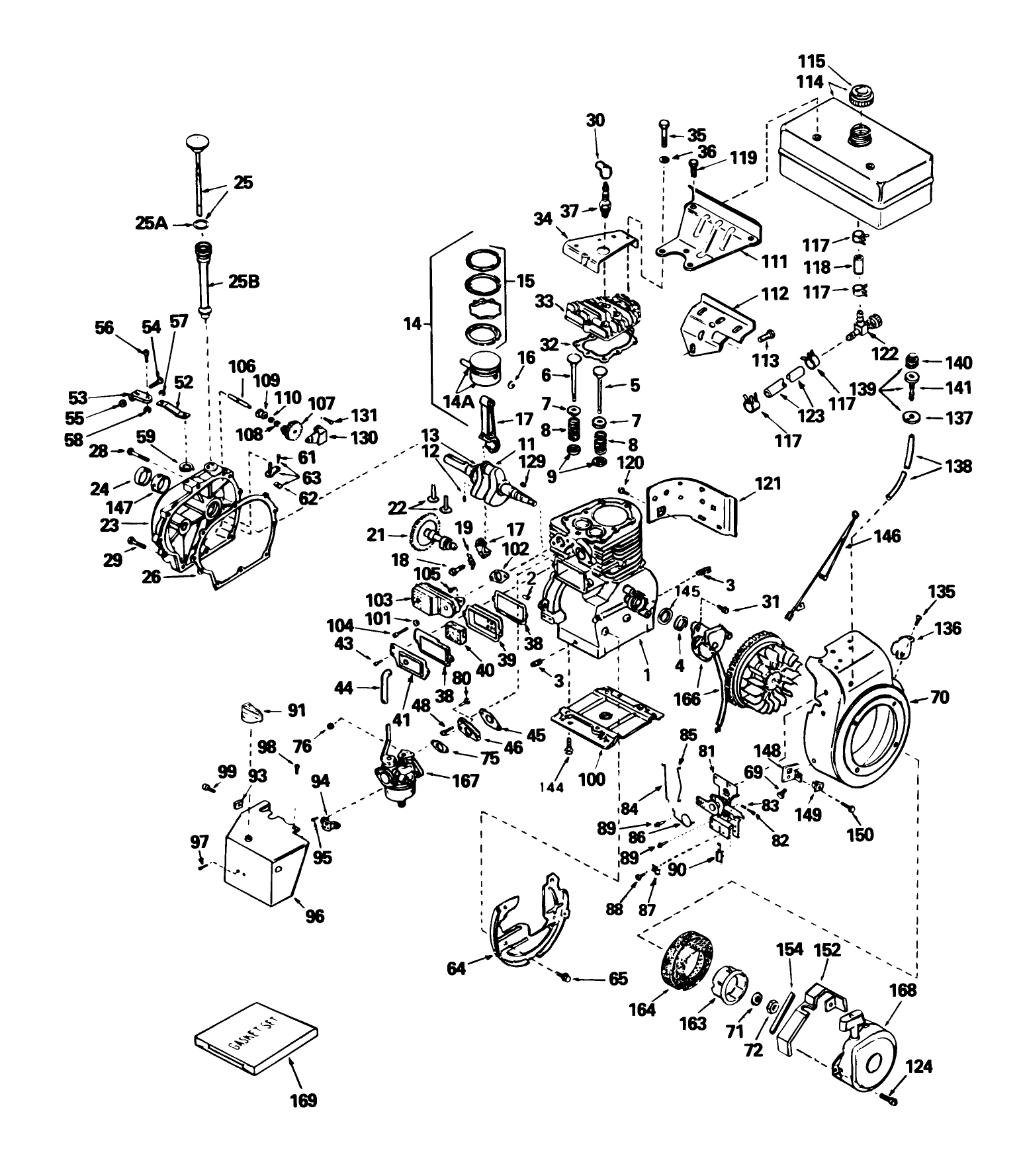 Engine, Tecumseh Model No. H70-130176f (7 H.p. Snowthrower Model No. 38050)