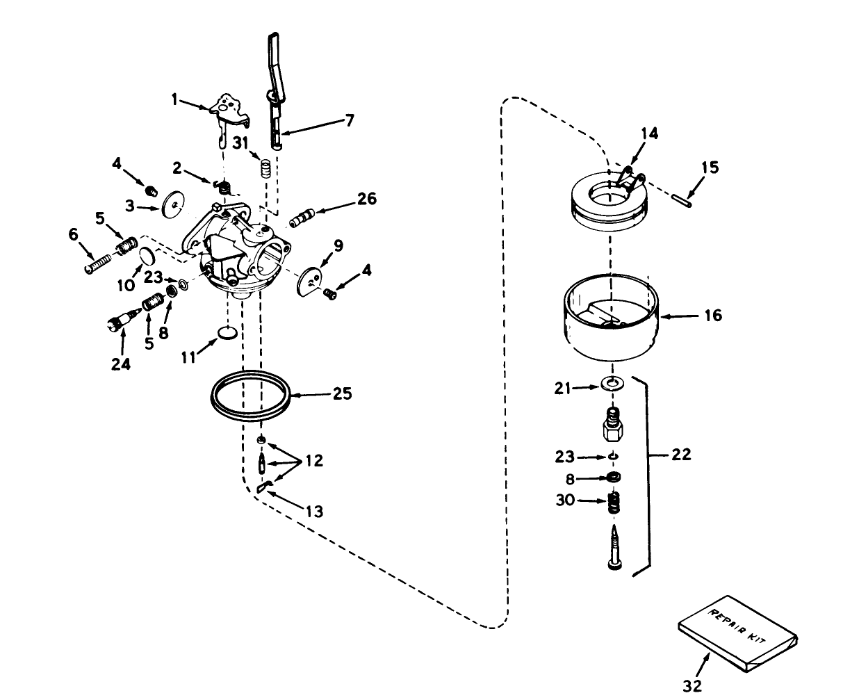 Carburetor No. 631920 (7 H.p. Snowthrower Model No. 38050)