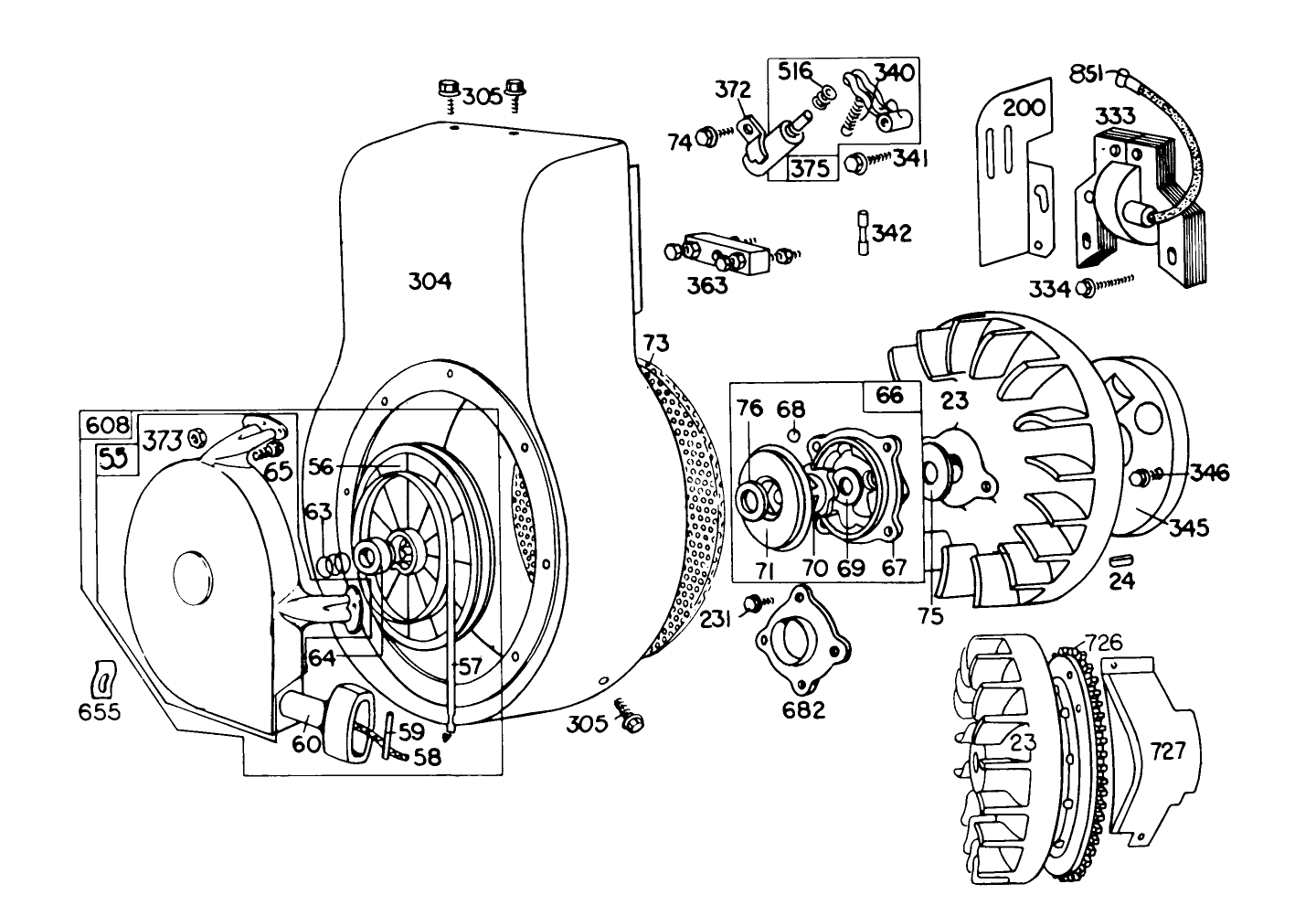 Engine 190402 Type 0989-01 (8 H.p. Snowthrower Model 38150)