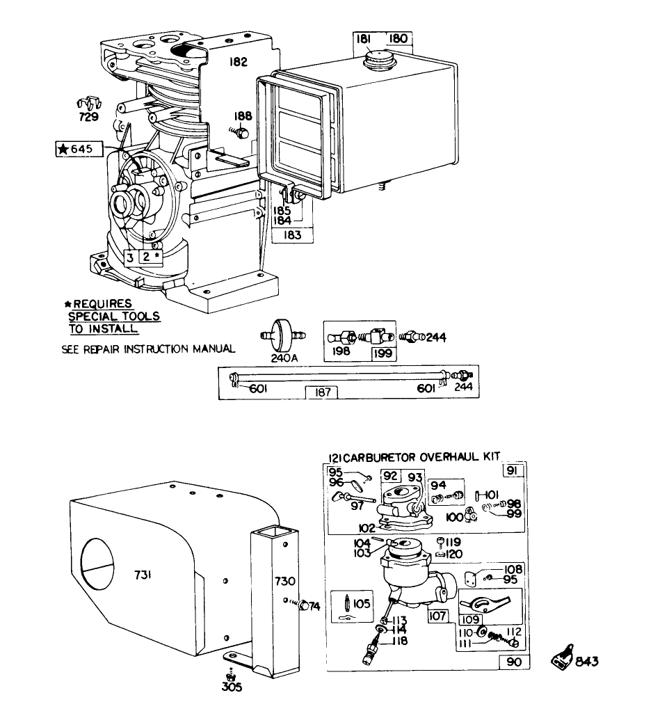 Engine 190402 Type 0989-01 (8 H.p. Snowthroower Model 38150)