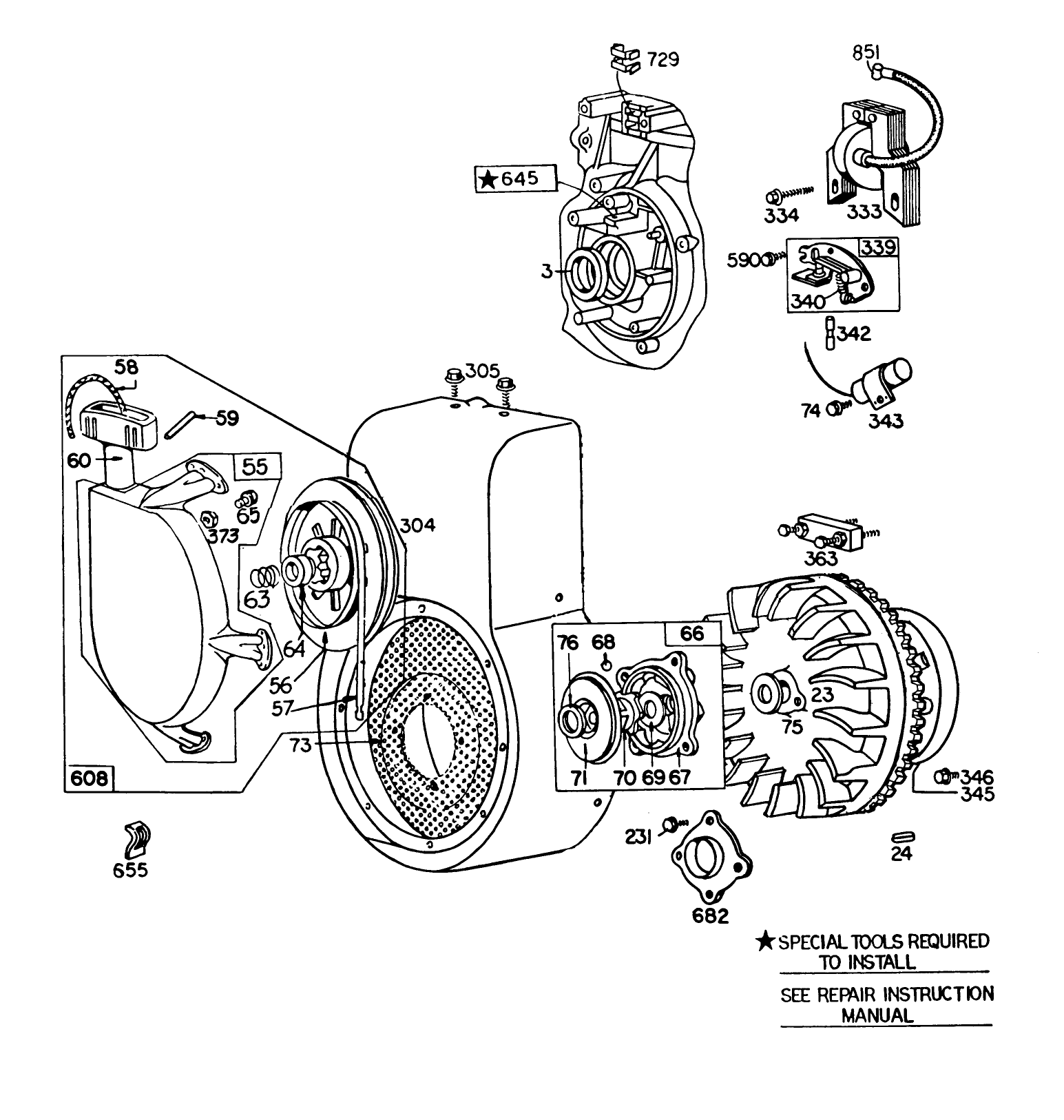 Engine 252416 Type No. 0190-01 (11 H.p. Snowthrower Model 38160)briggs & Stratton