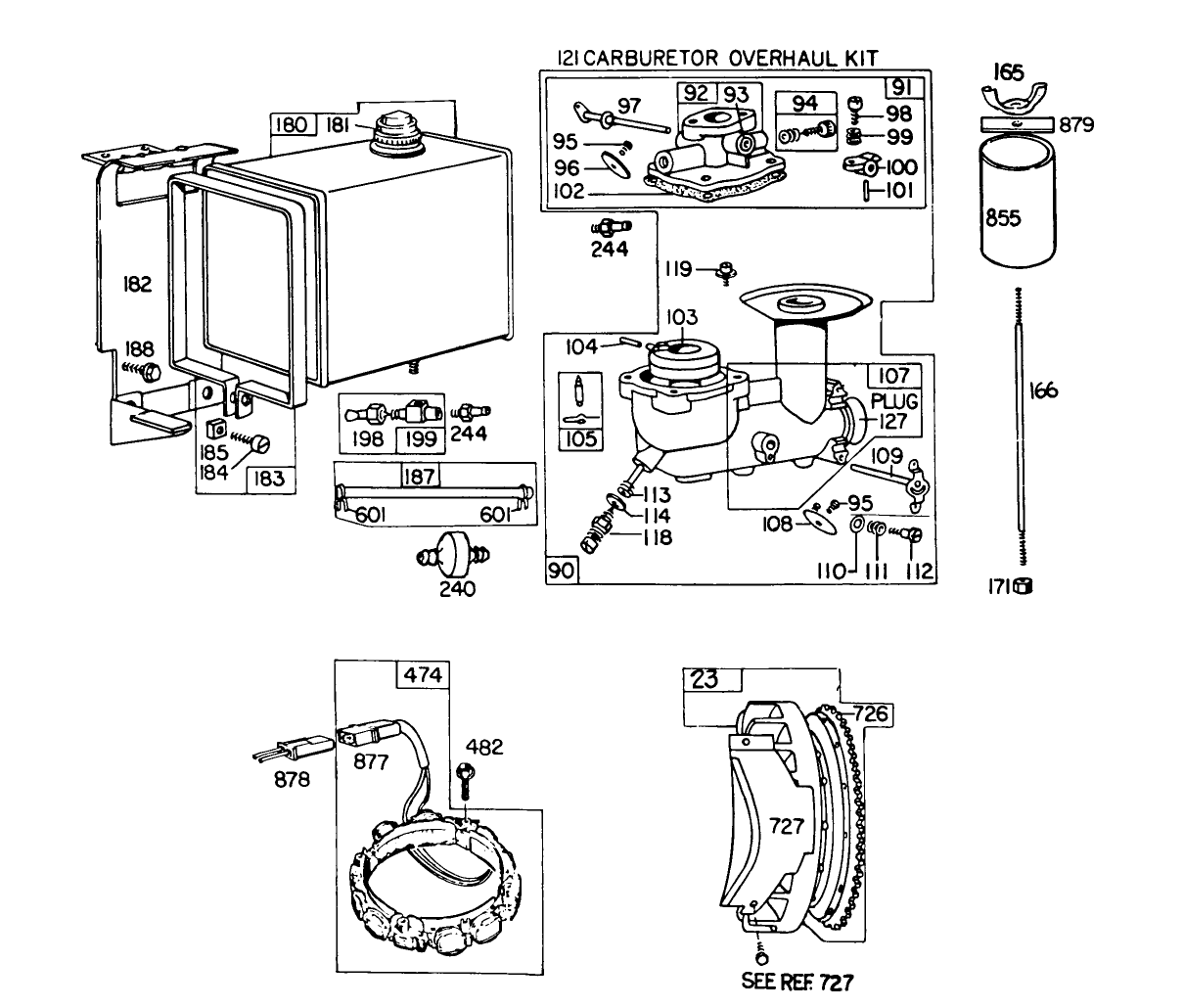 Engine 252416 Type No. 0190-01 (11 H.p. Snowthrower Model 38160)briggs & Stratton